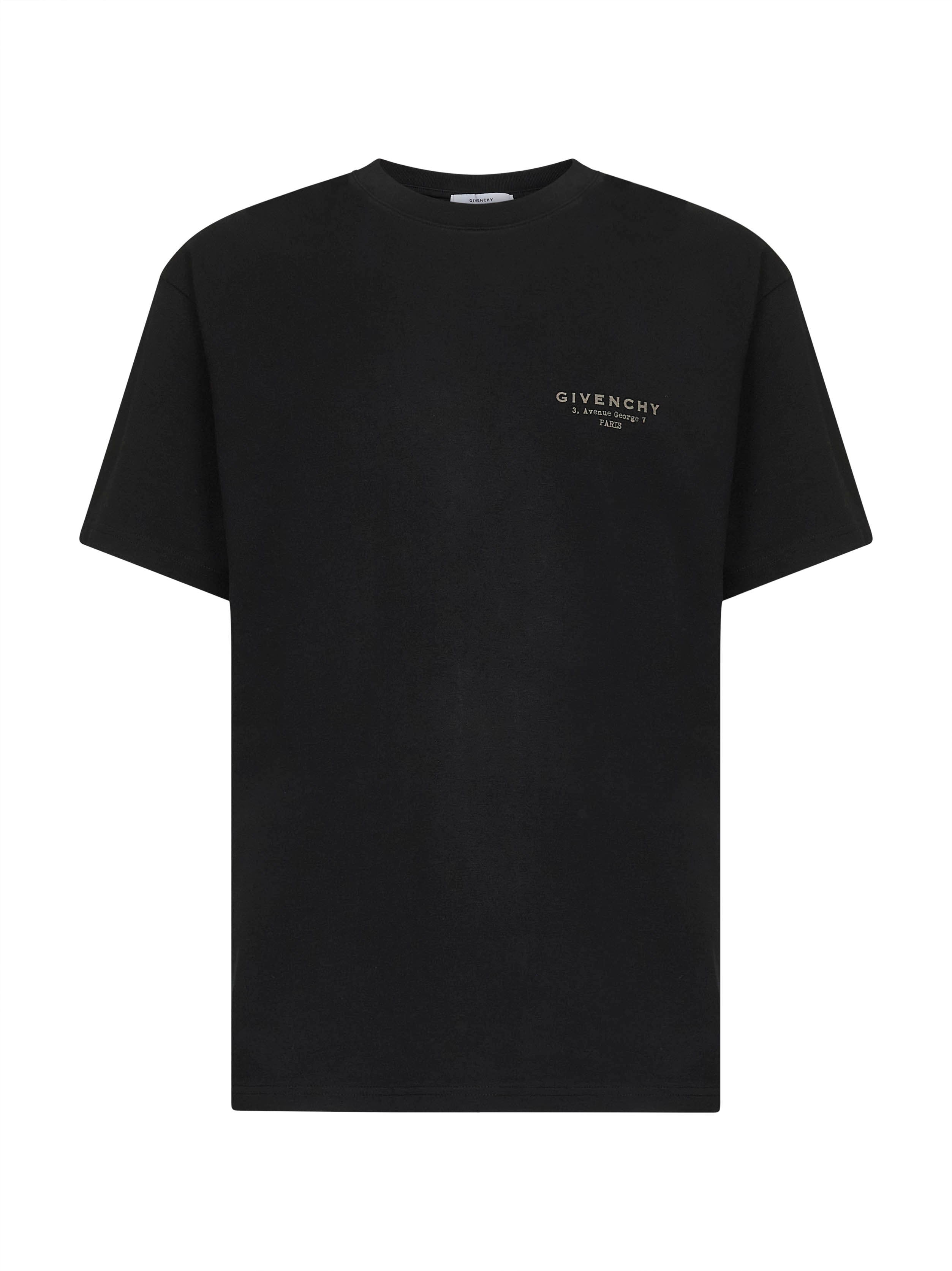 Givenchy Men Black Cotton Jersey Crewneck T-Shirt