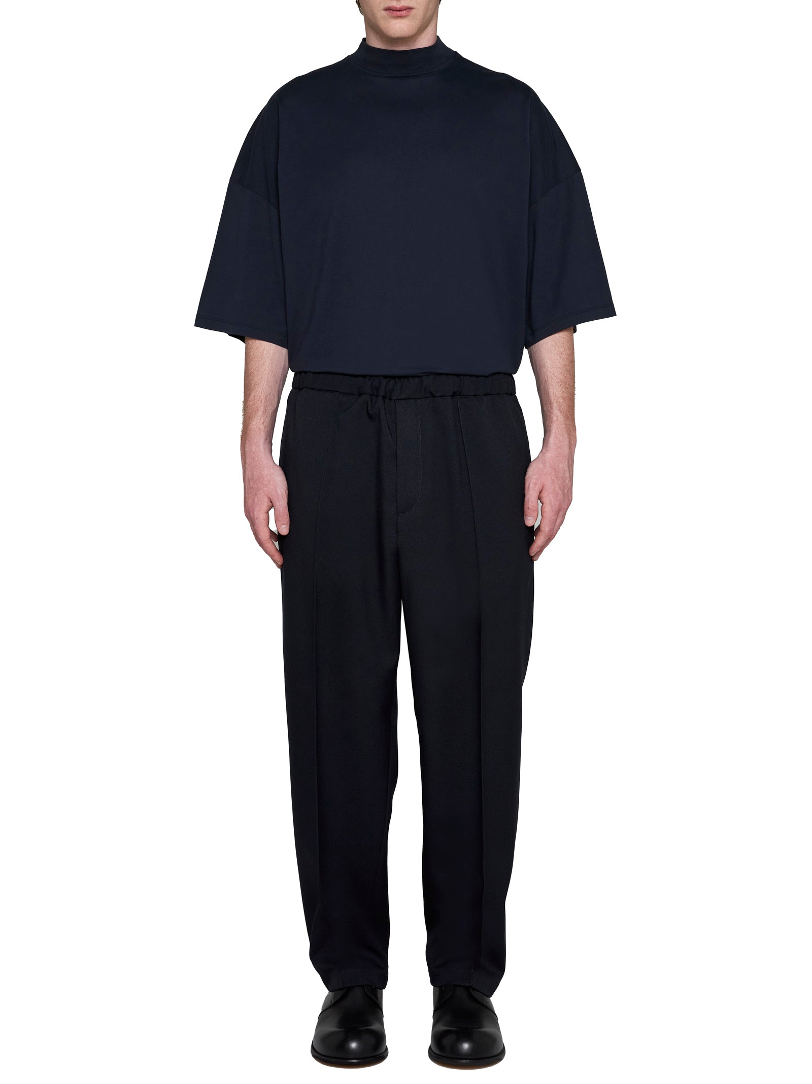 Jil Sander Men M-Clarksvillex Black Stretch Ribbed Jersey Bandeau Top