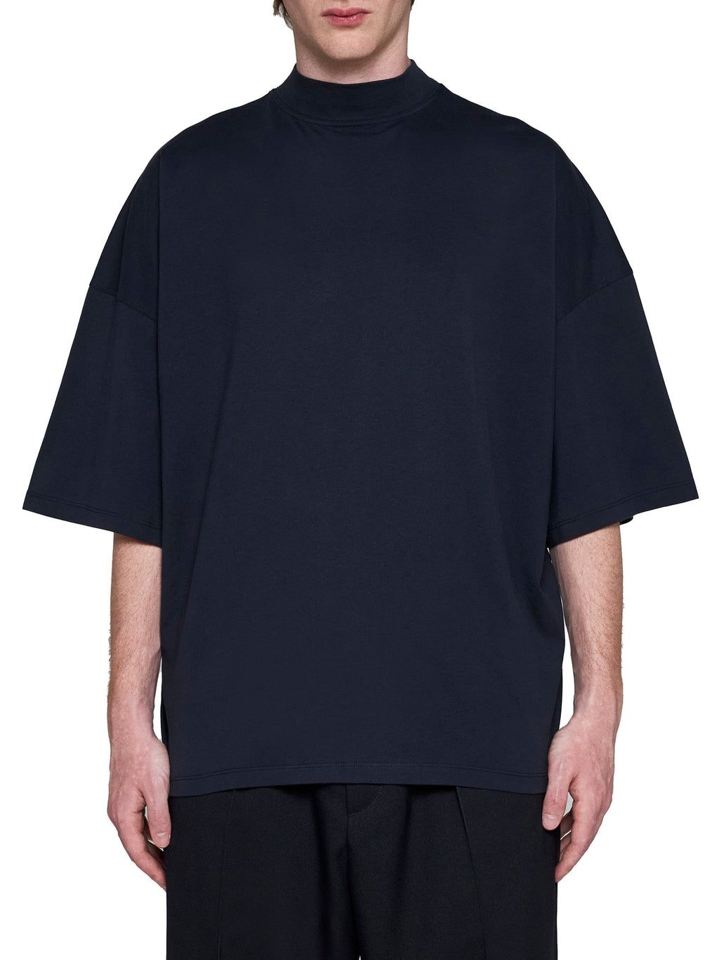 Jil Sander Men M-Clarksvillex Black Stretch Ribbed Jersey Bandeau Top