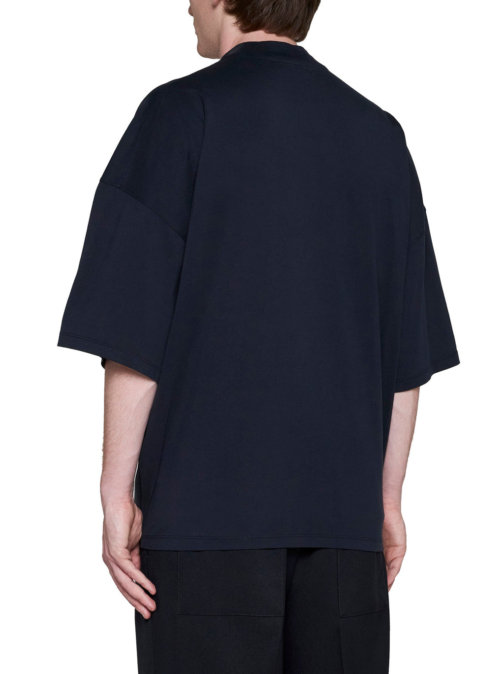 Jil Sander Men M-Clarksvillex Black Stretch Ribbed Jersey Bandeau Top