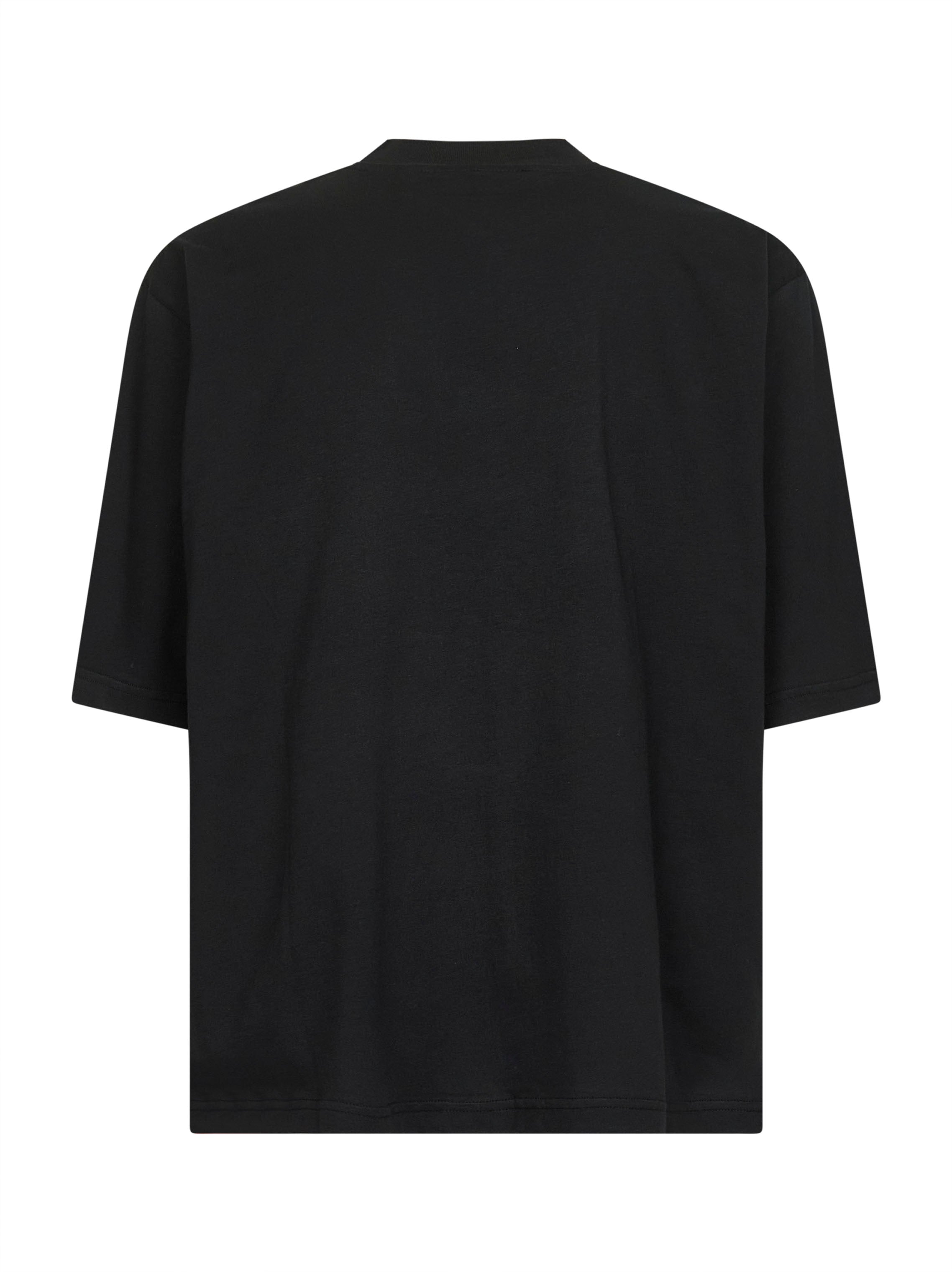 Marni Men Black Organic Cotton Marni Label T-Shirt