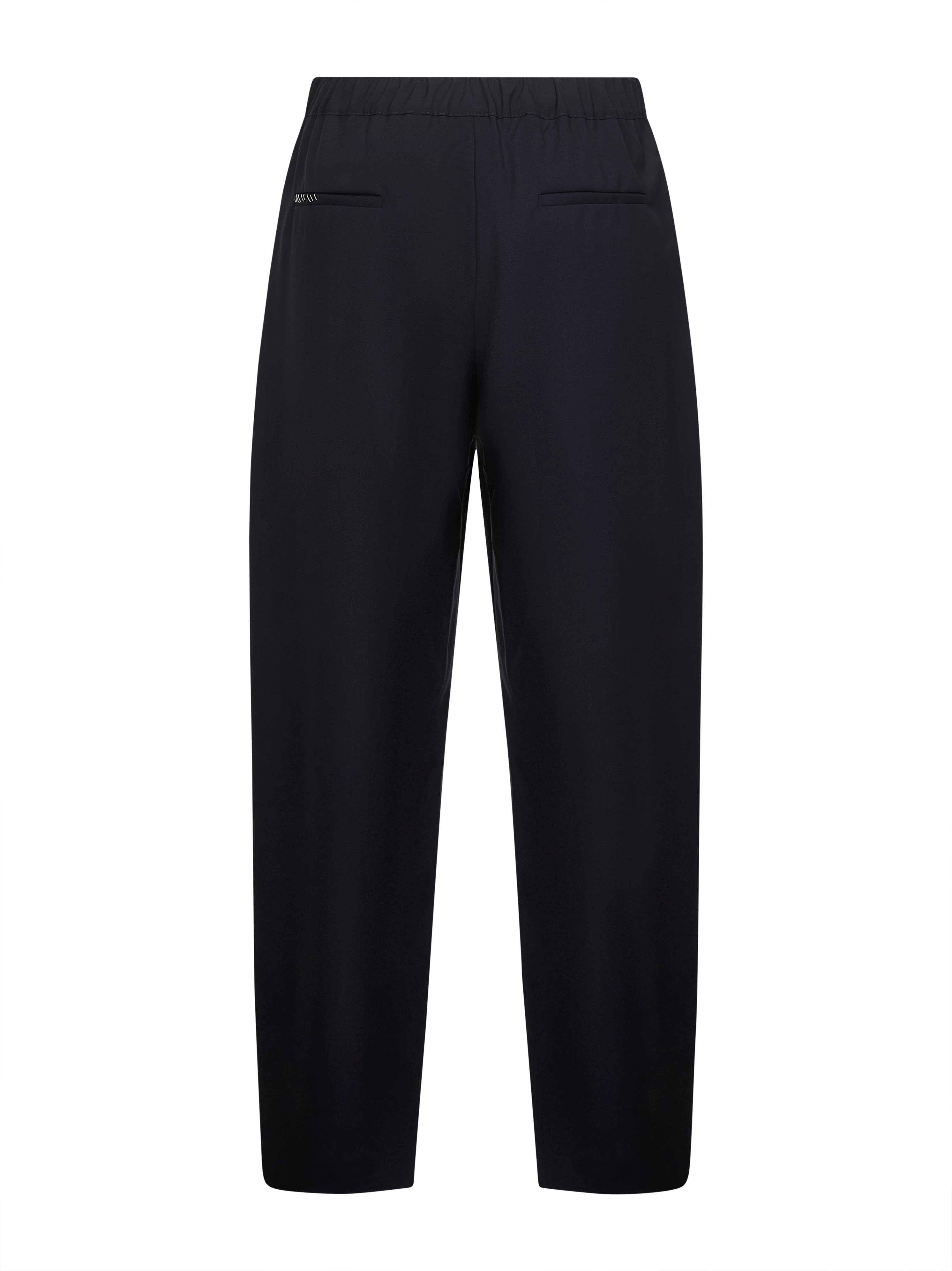 Marni Women Blue Tropical Wool Straight Leg Trousers