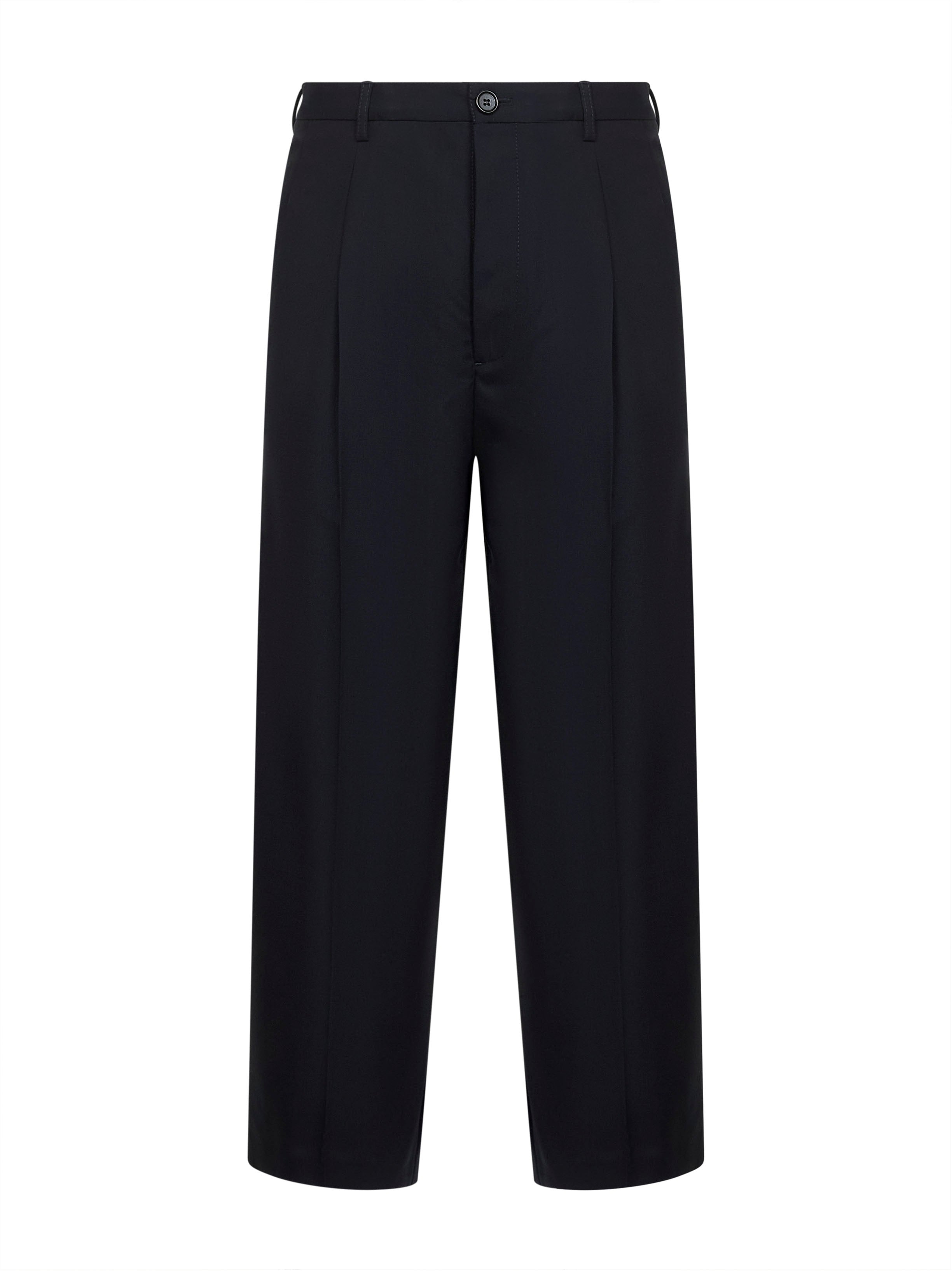Marni Men Blue Tropical Wool Classic Trousers