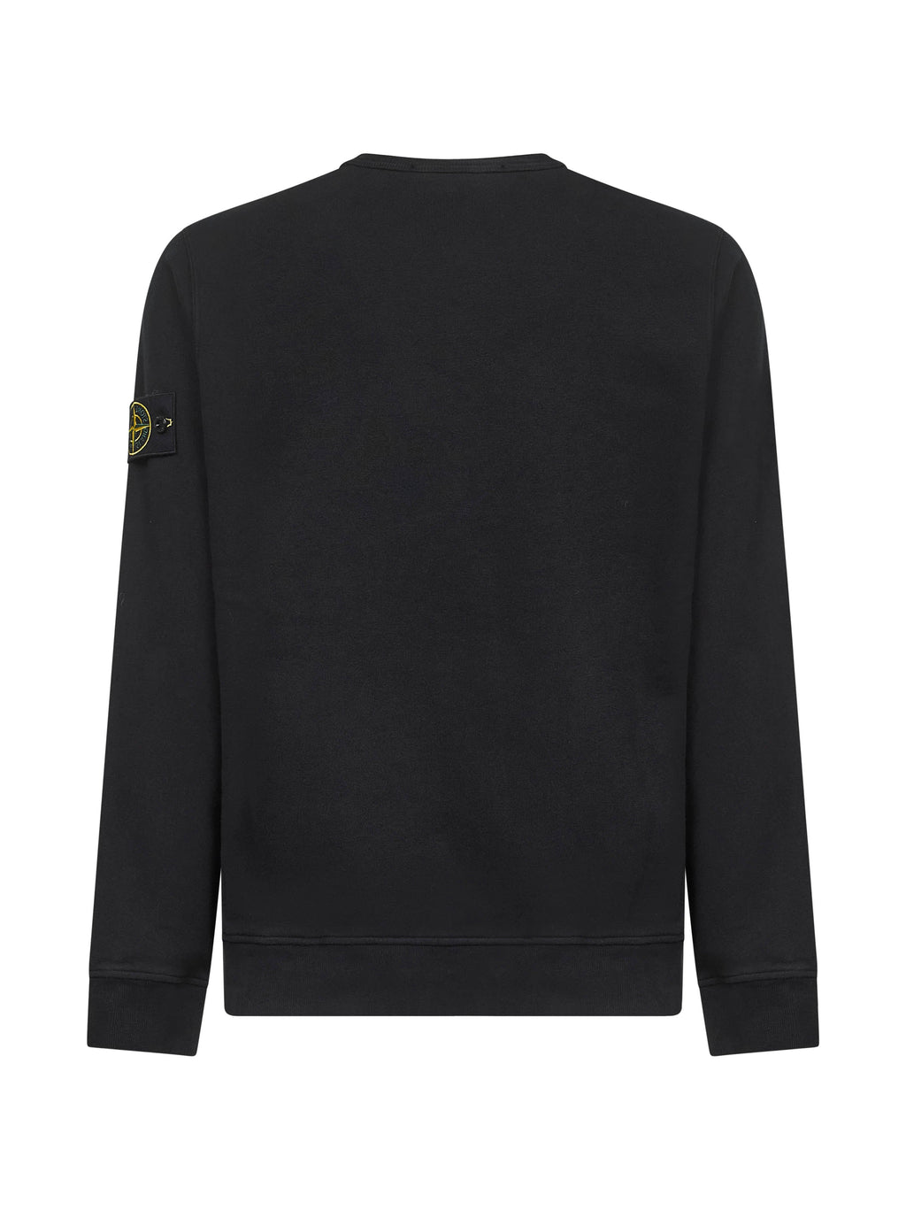 Stone Island Men Black Brushed Organic Cotton Crewneck Sweatshirt