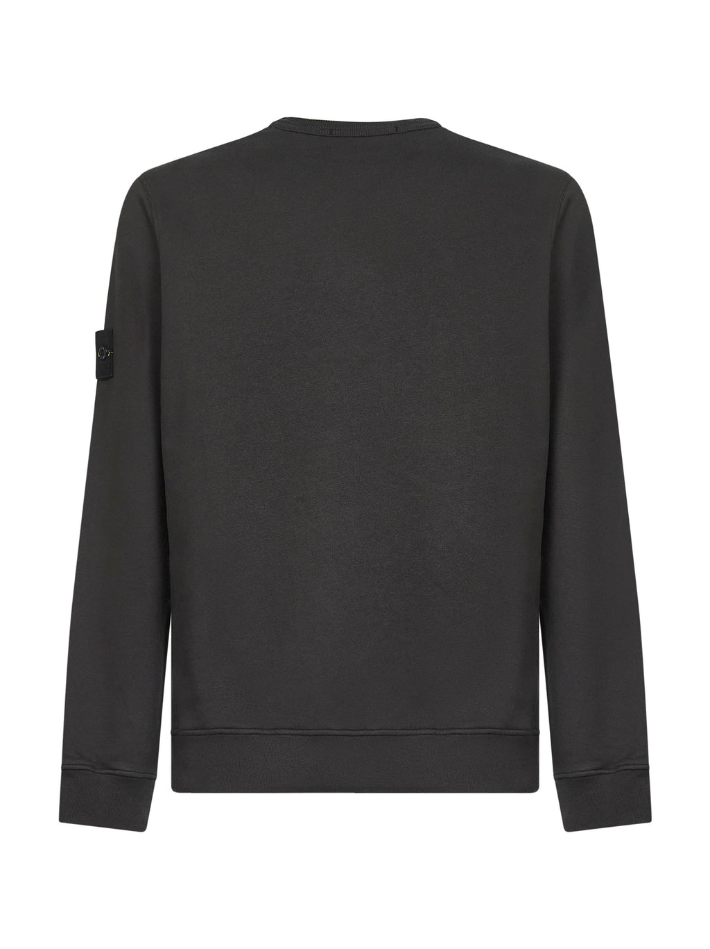 Stone Island Men Grey Brushed Organic Cotton Crewneck Sweatshirt