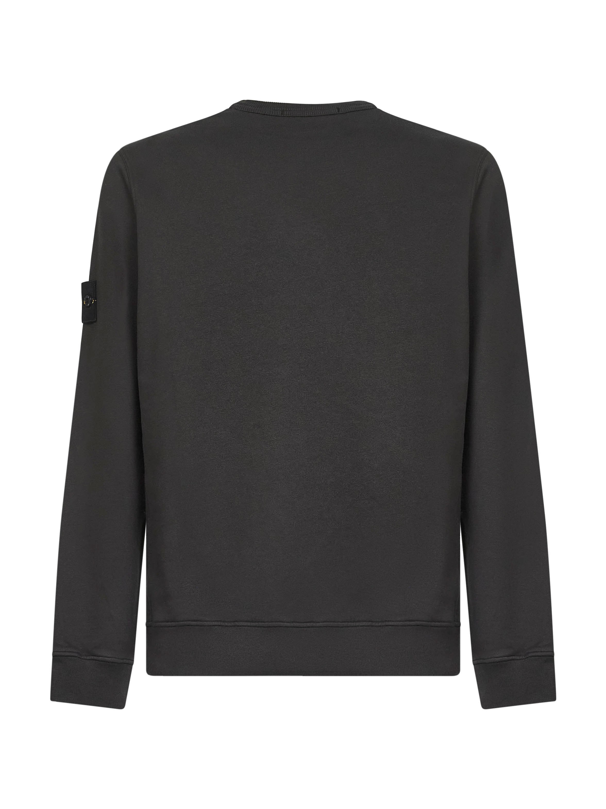 Stone Island Men Grey Brushed Organic Cotton Crewneck Sweatshirt