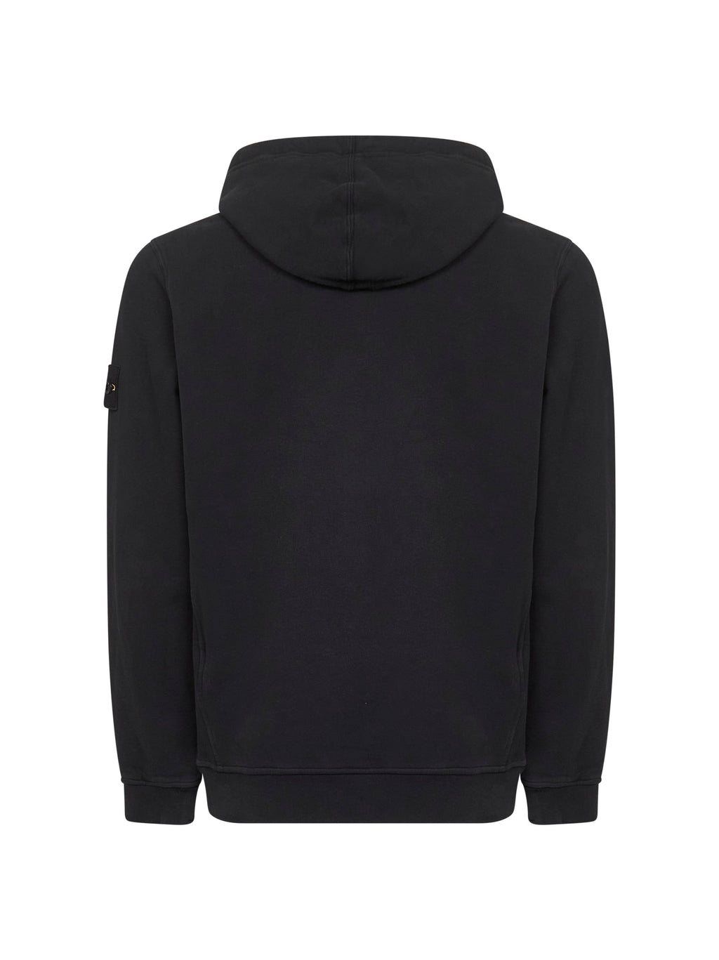 Stone Island Men Black Brushed Organic Cotton Hoodie