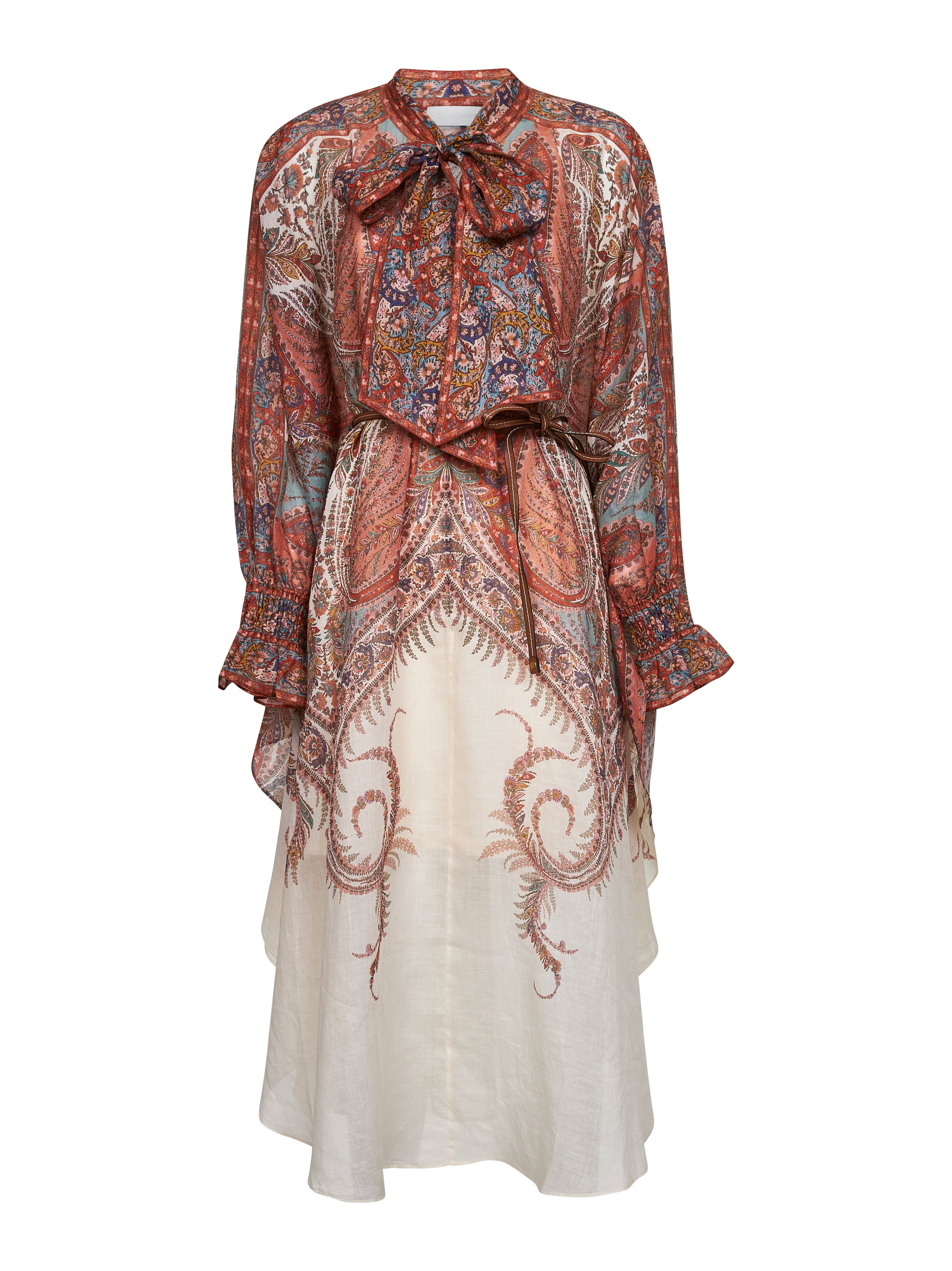 Zimmermann Women Paisley Ramie Rhiannon Midi Dress