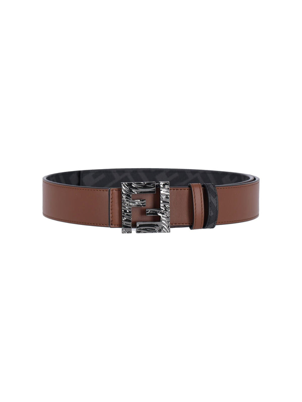 Fendi Men "Squared Ff" Reversible Belt