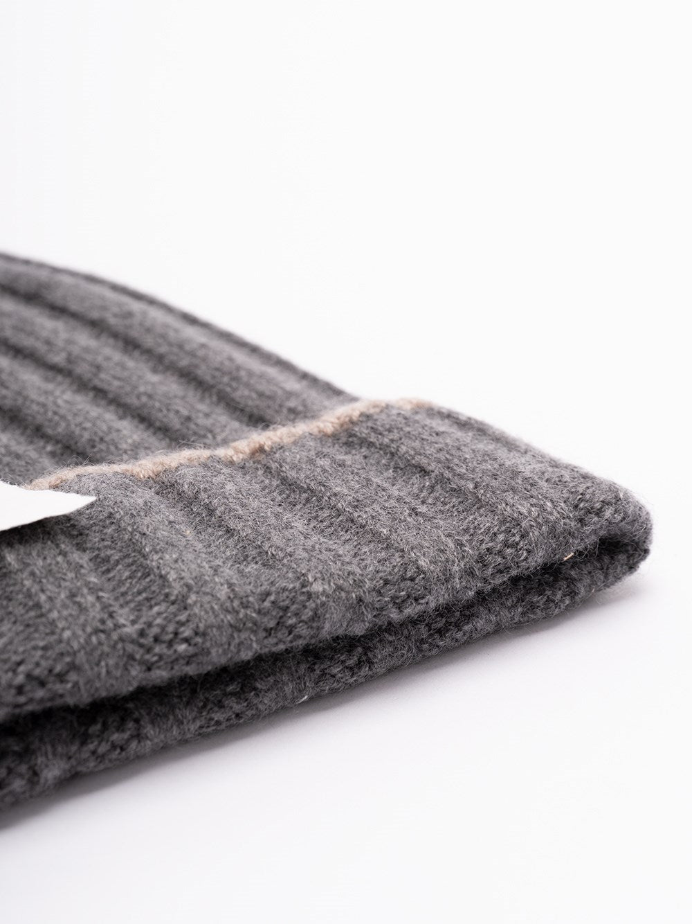 Brunello Cucinelli Men Cashmere Rib Knit Beanie