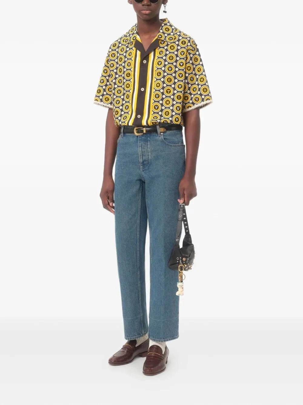 Valentino Garavani Men `Bulles Royales` Bowling Shirt