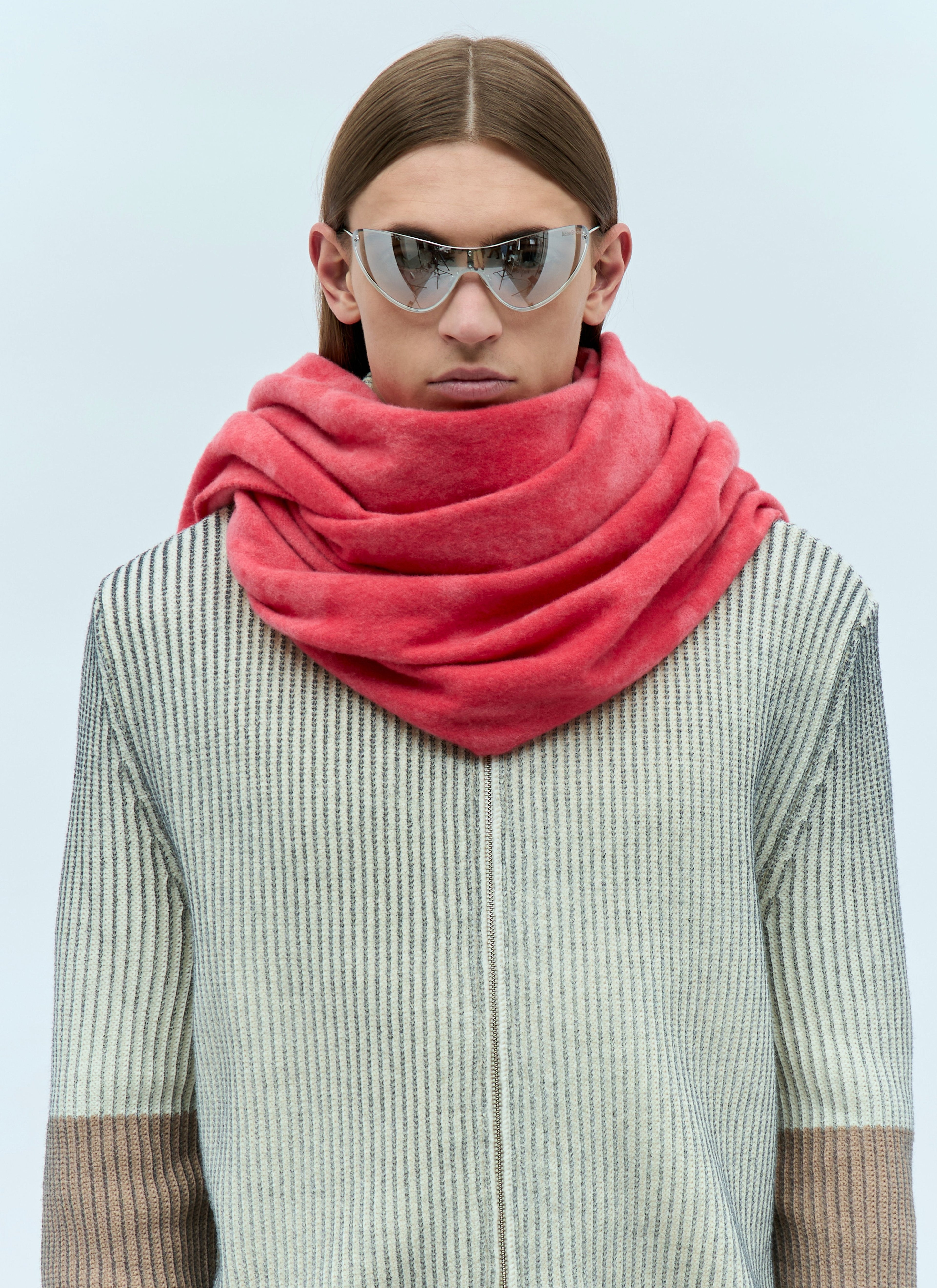 Acne Studios Men Narrow Tie-Dye Wool Scarf