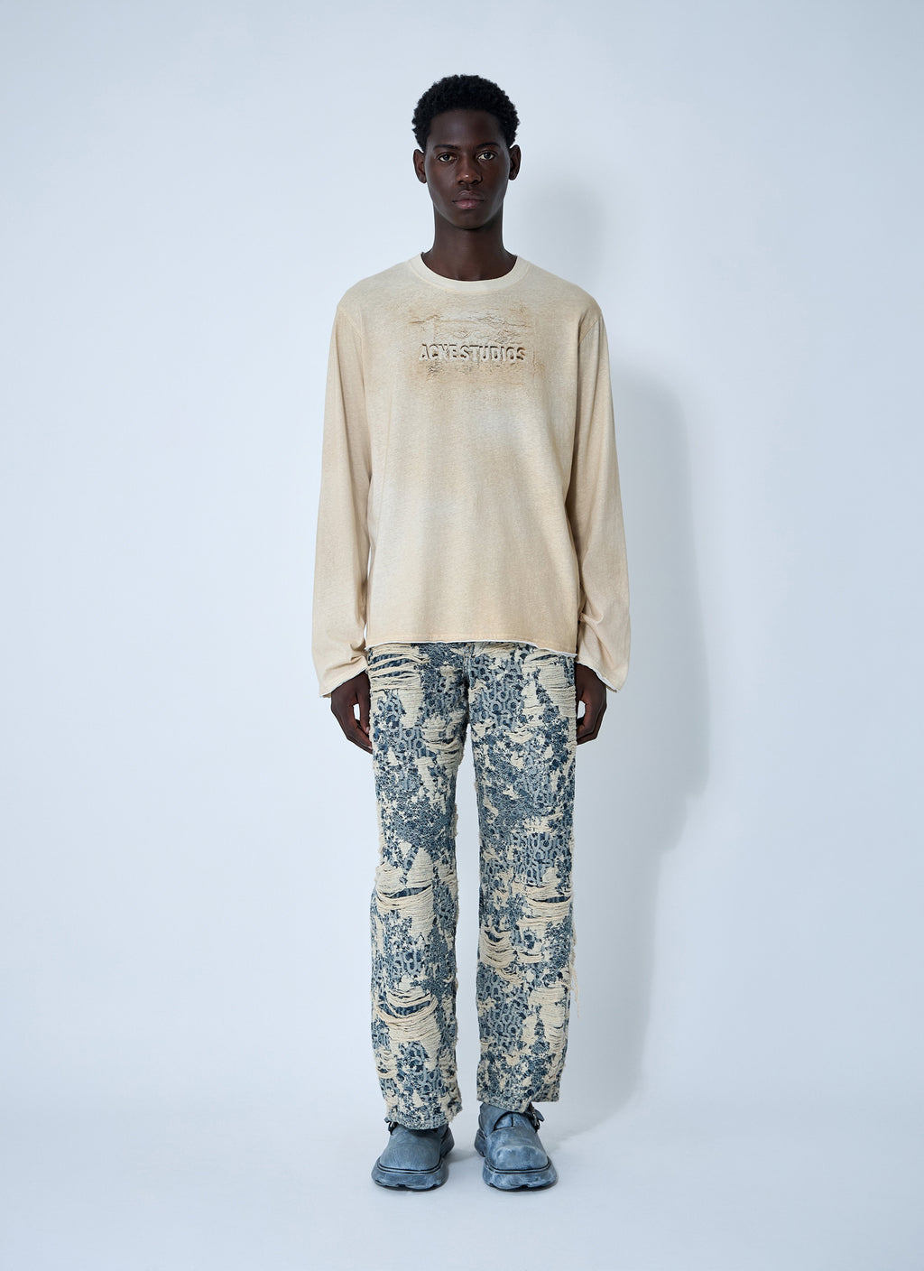 Acne Studios Men Logo Motif T-Shirt