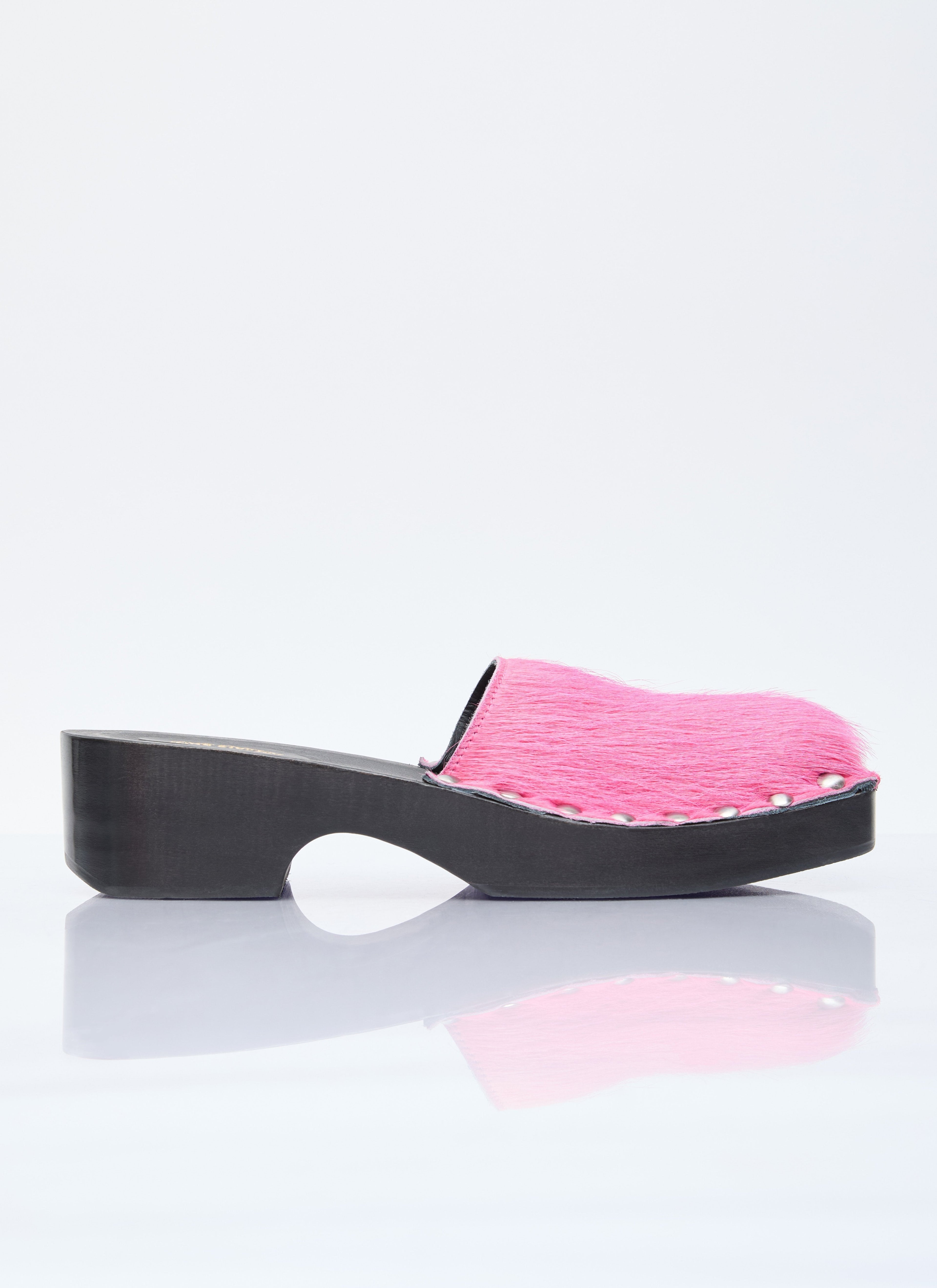 Acne Studios Women Hairy Wood Clogs