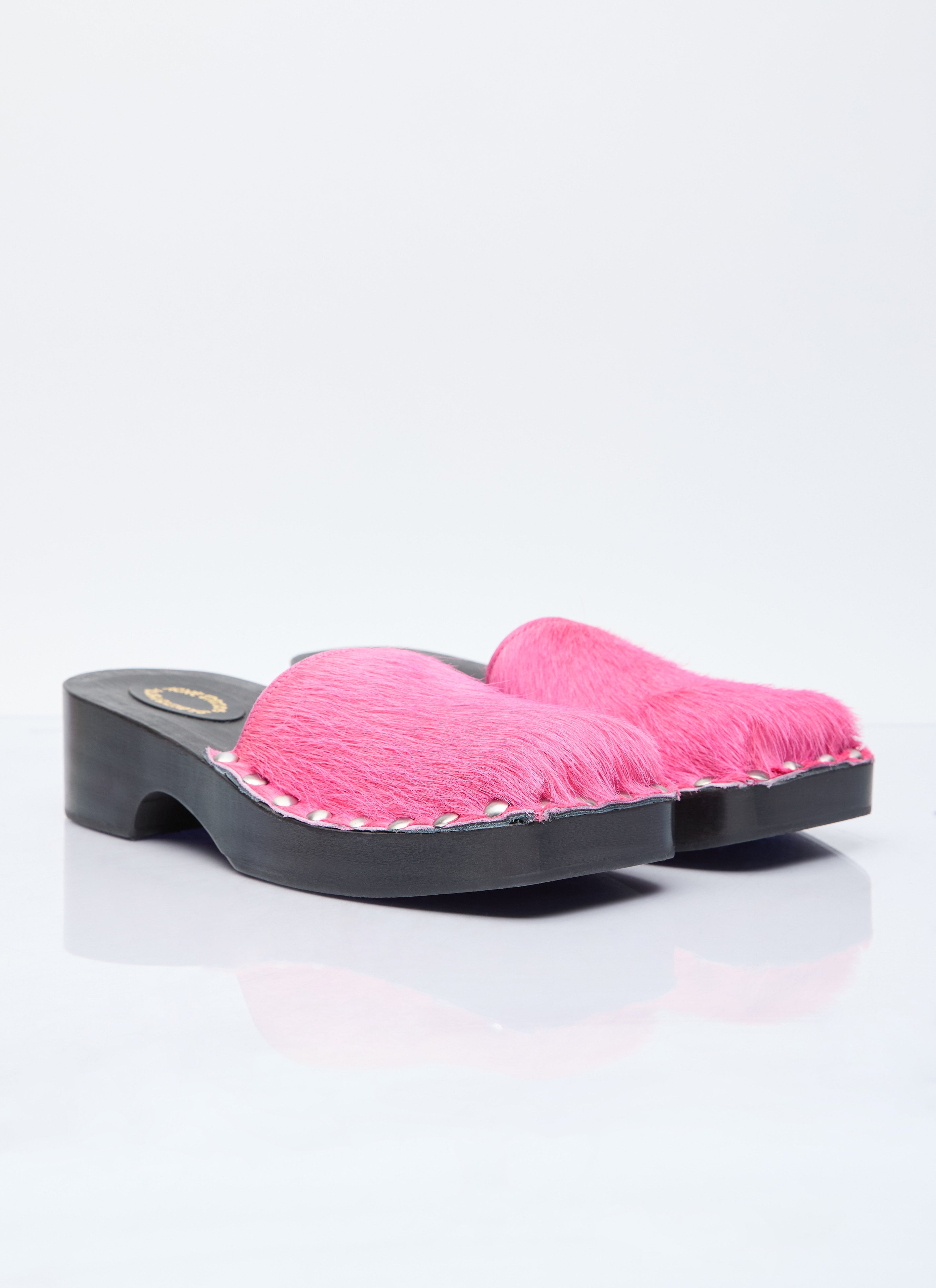 Acne Studios Women Hairy Wood Clogs