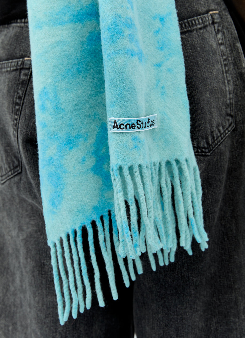 Acne Studios Women Narrow Tie-Dye Wool Scarf