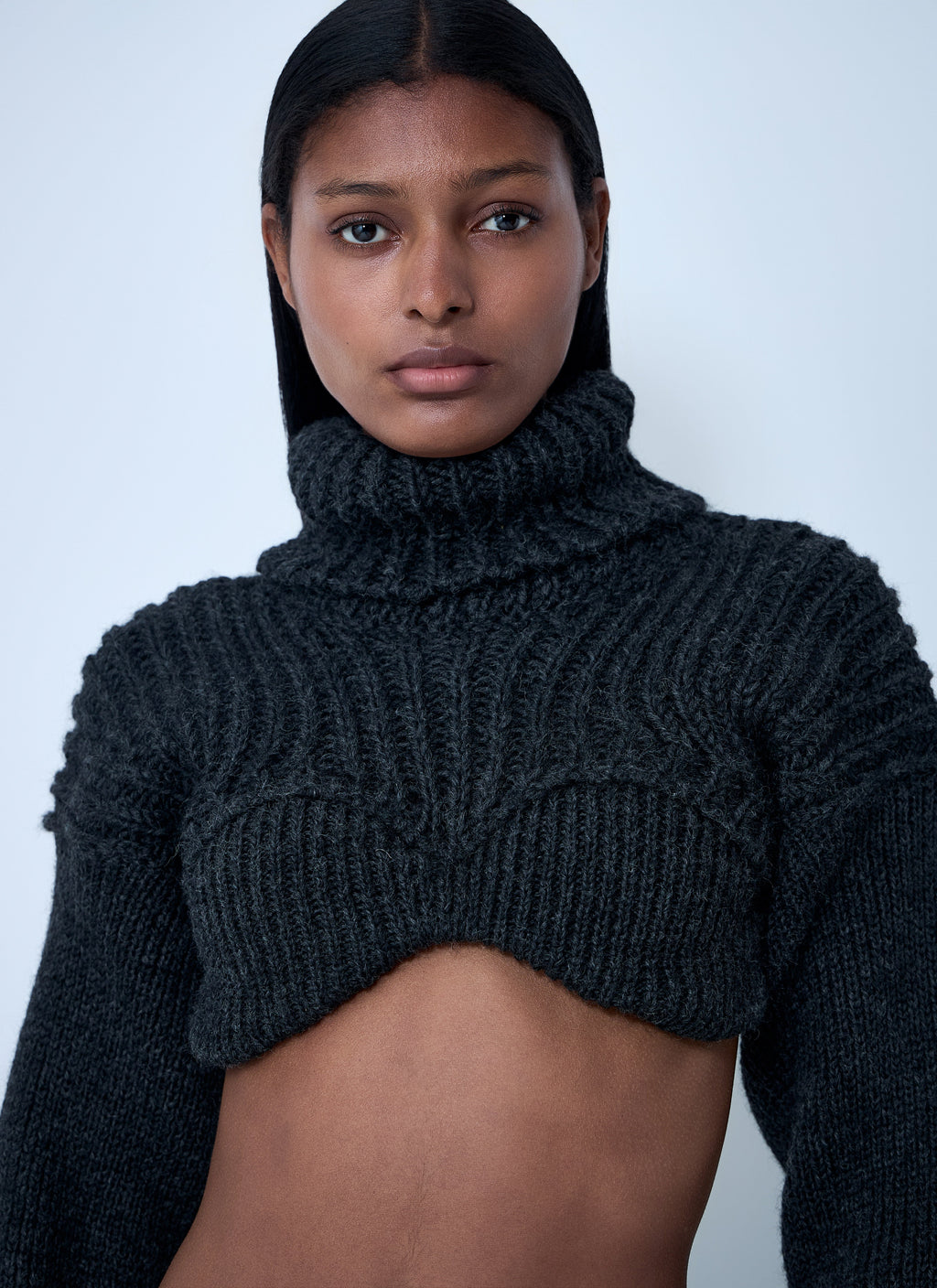 Acne Studios Women Cropped High Neck Sweater