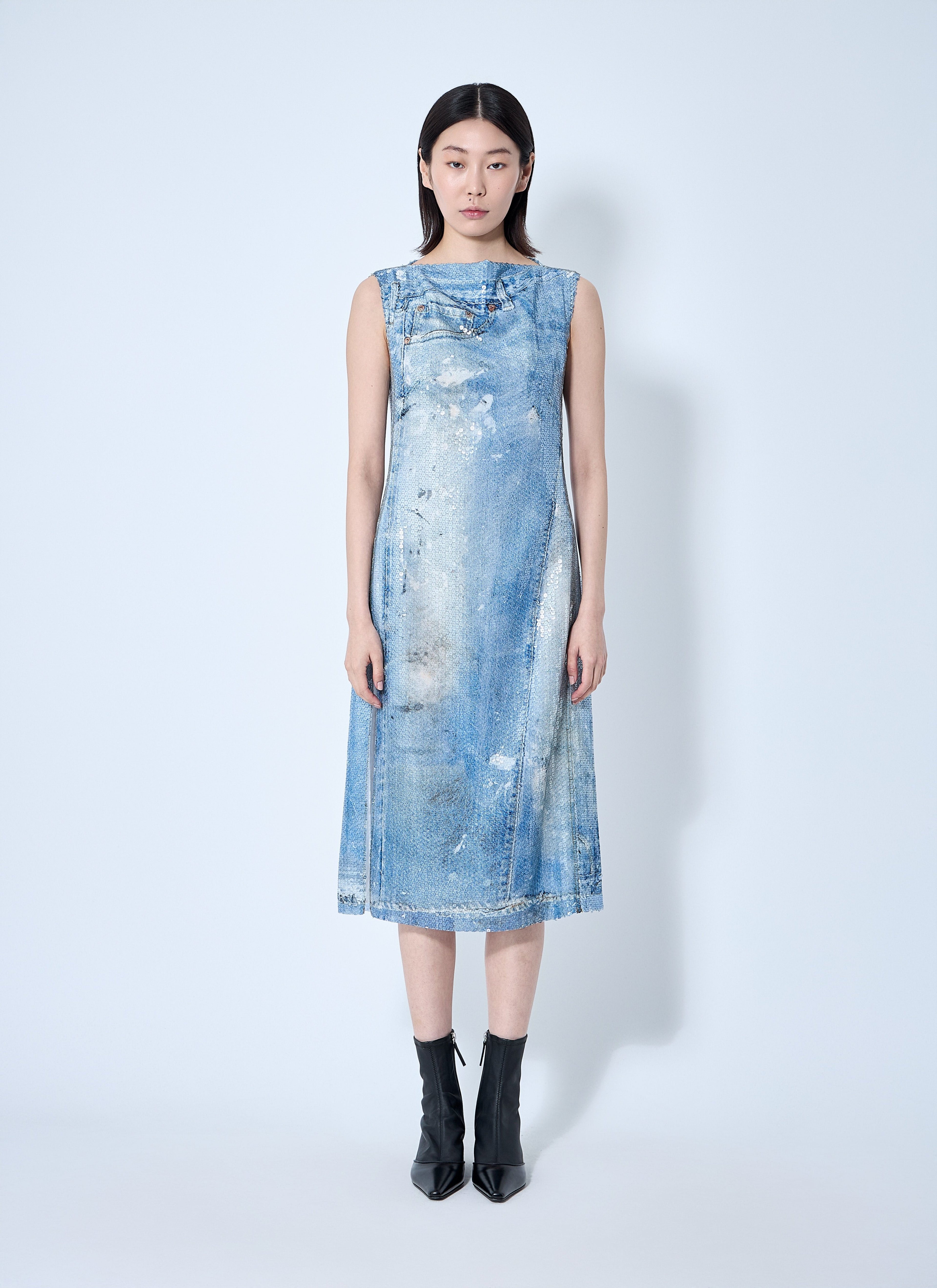 Acne Studios Women Printed Sequin Midi Dress