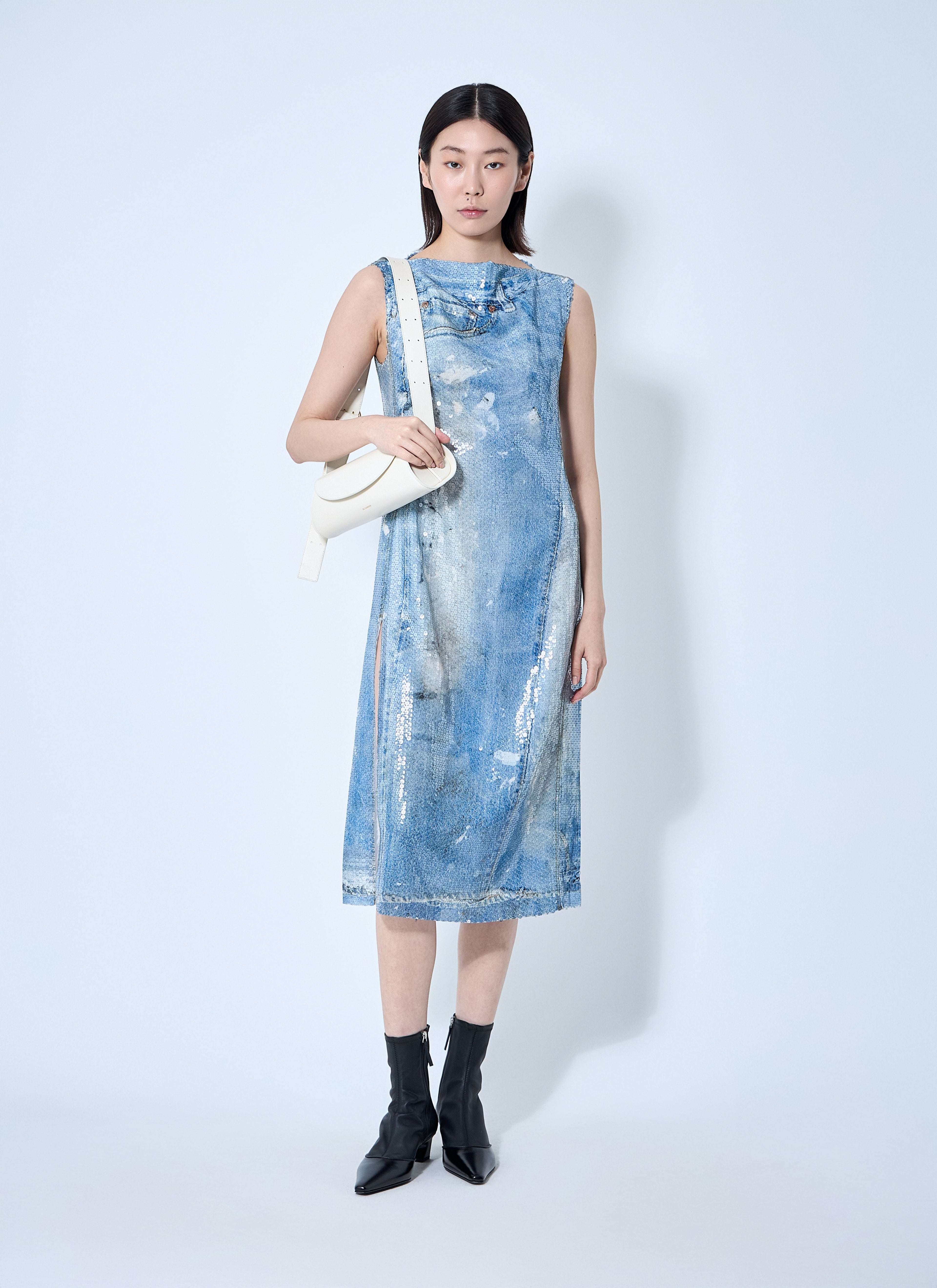 Acne Studios Women Printed Sequin Midi Dress
