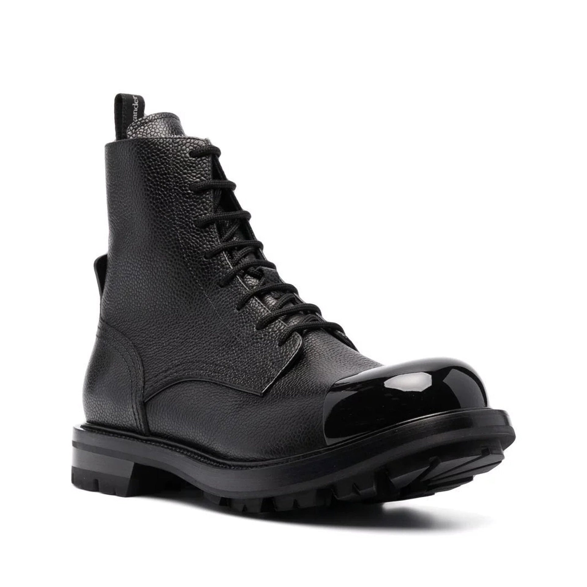Alexander Mcqueen Leather Lace Up Boots Men