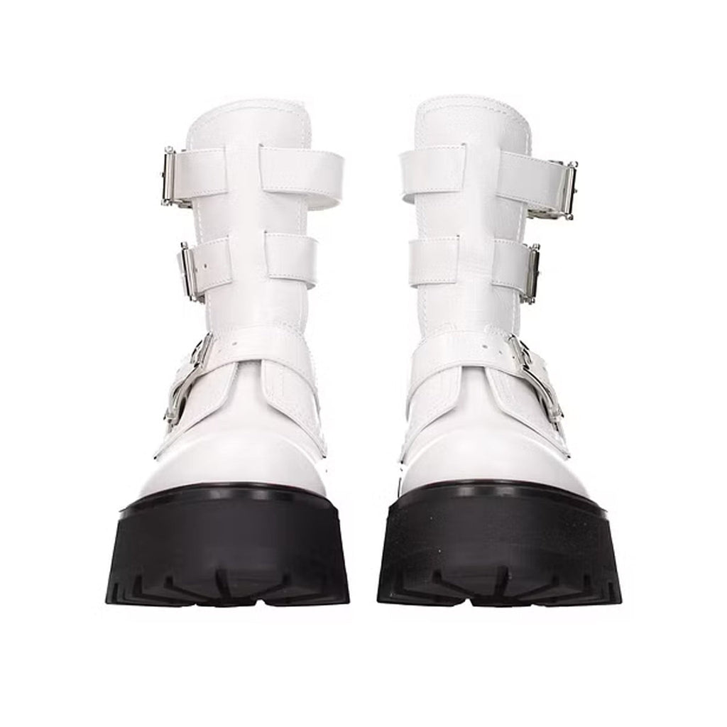 Alexander Mcqueen Leather Ankle Boots Women - EZE Fashion®