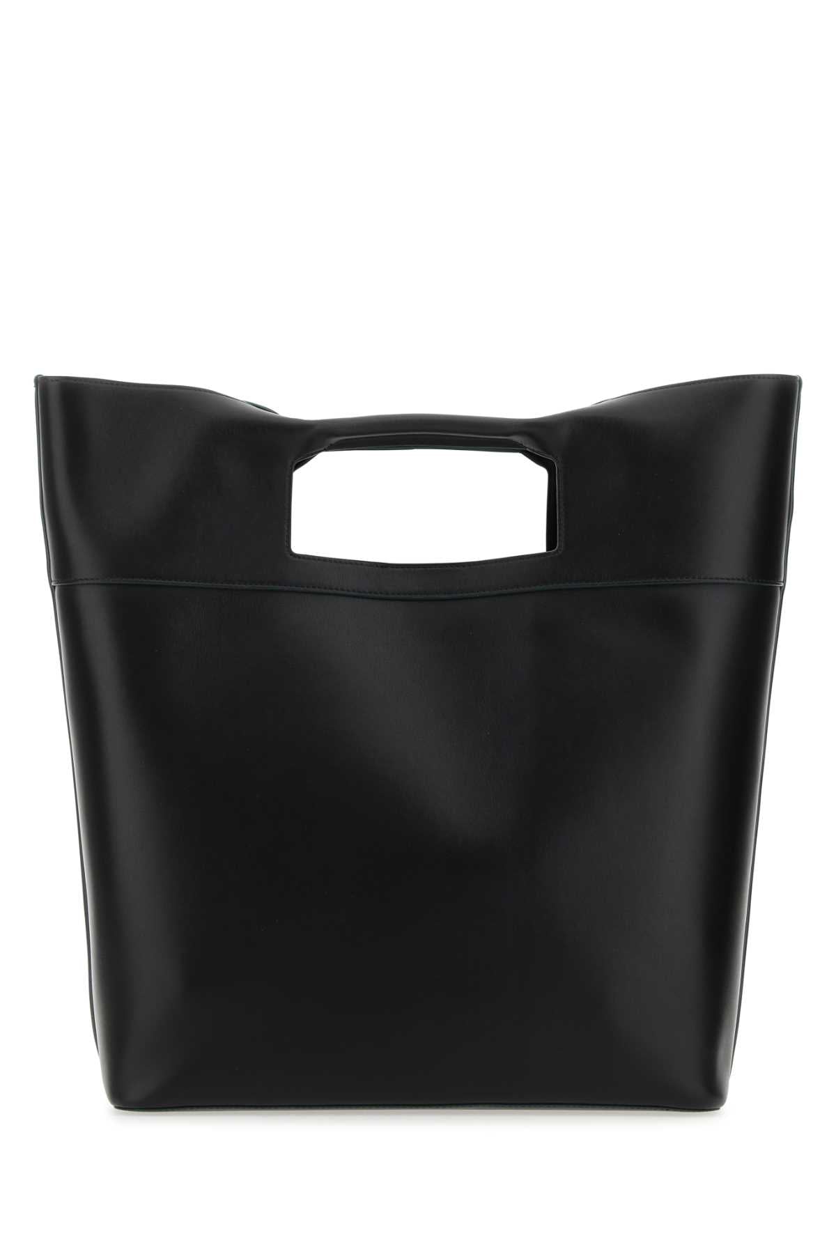 Alexander Mcqueen Men Black Leather The Square Bow Shopping Bag - EZE Fashion®