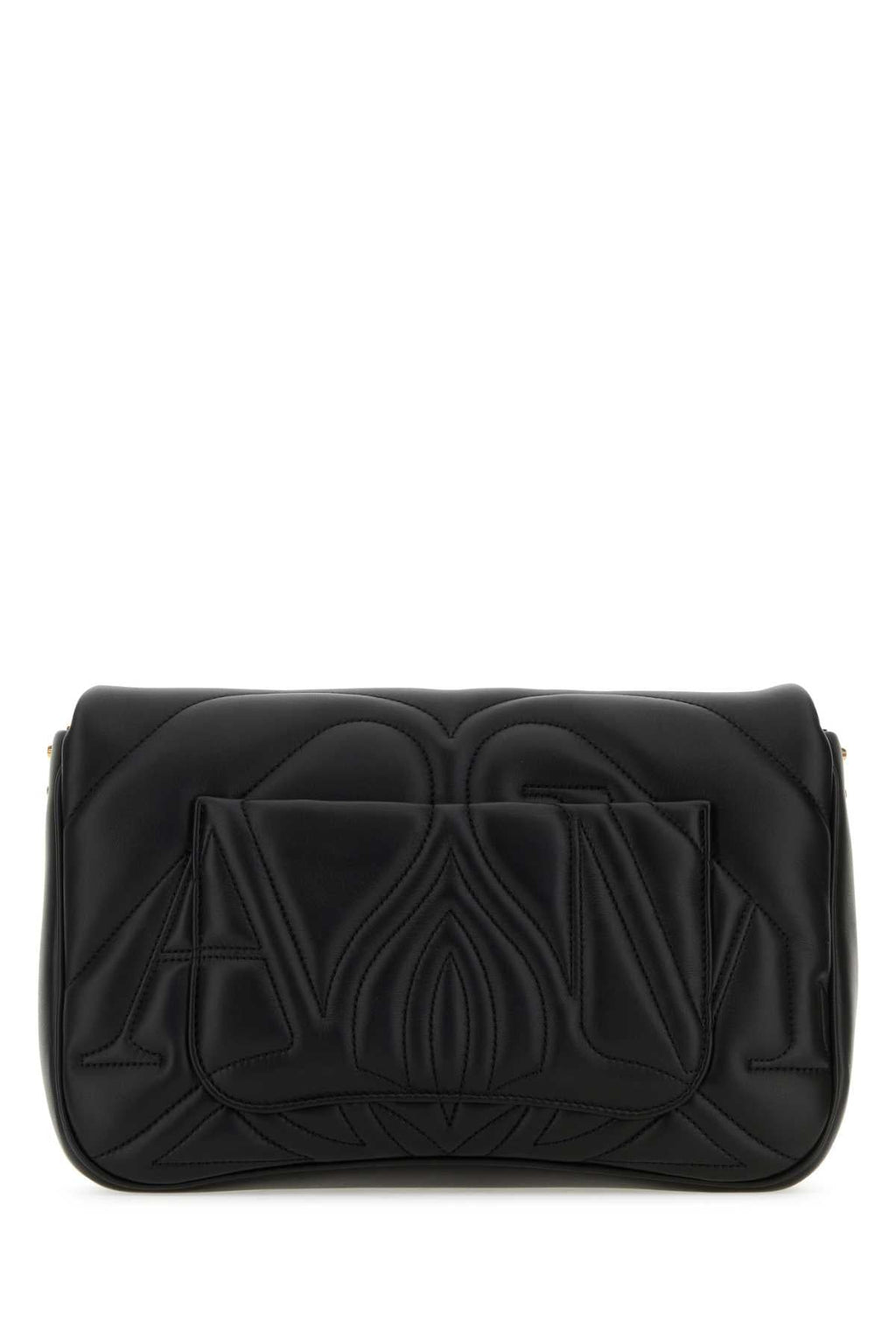 Alexander Mcqueen Women Black Leather Seal Shoulder Bag - EZE Fashion®