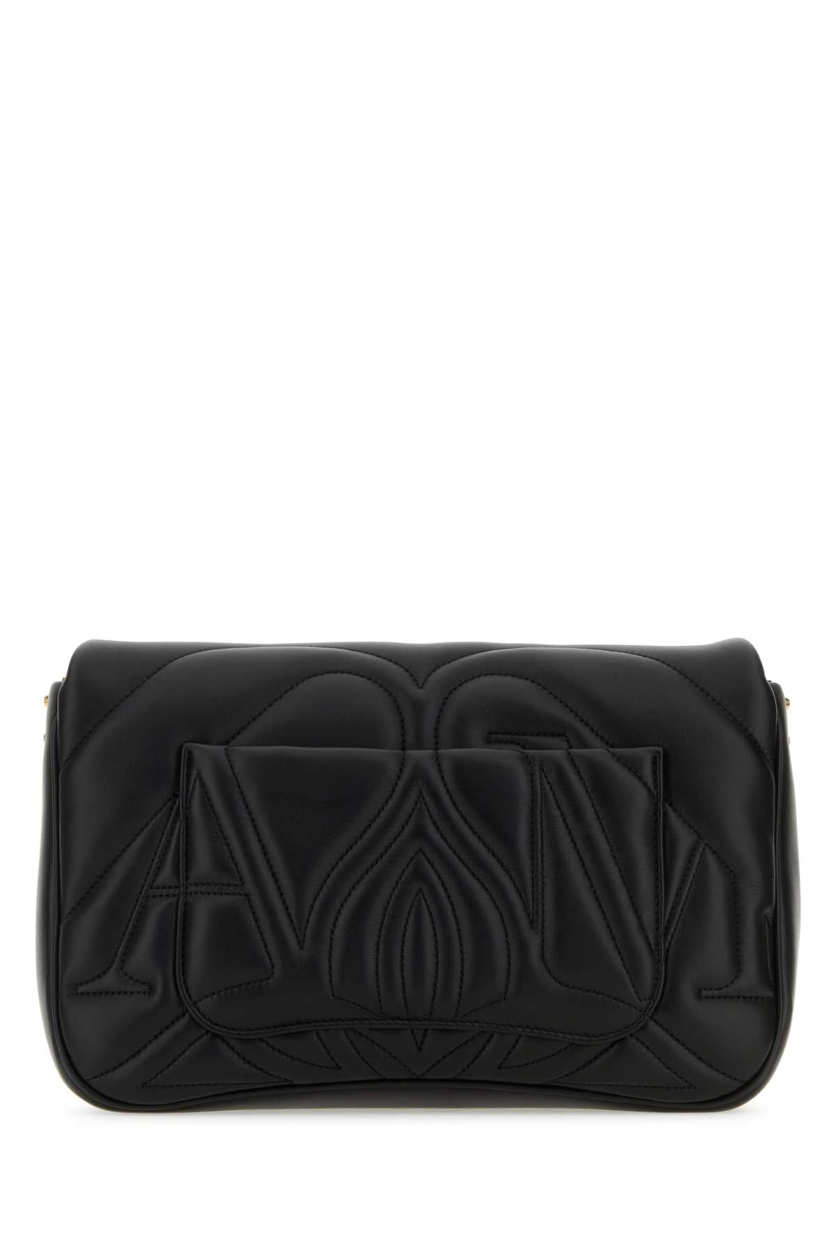 Alexander Mcqueen Women Black Leather Seal Shoulder Bag - EZE Fashion®