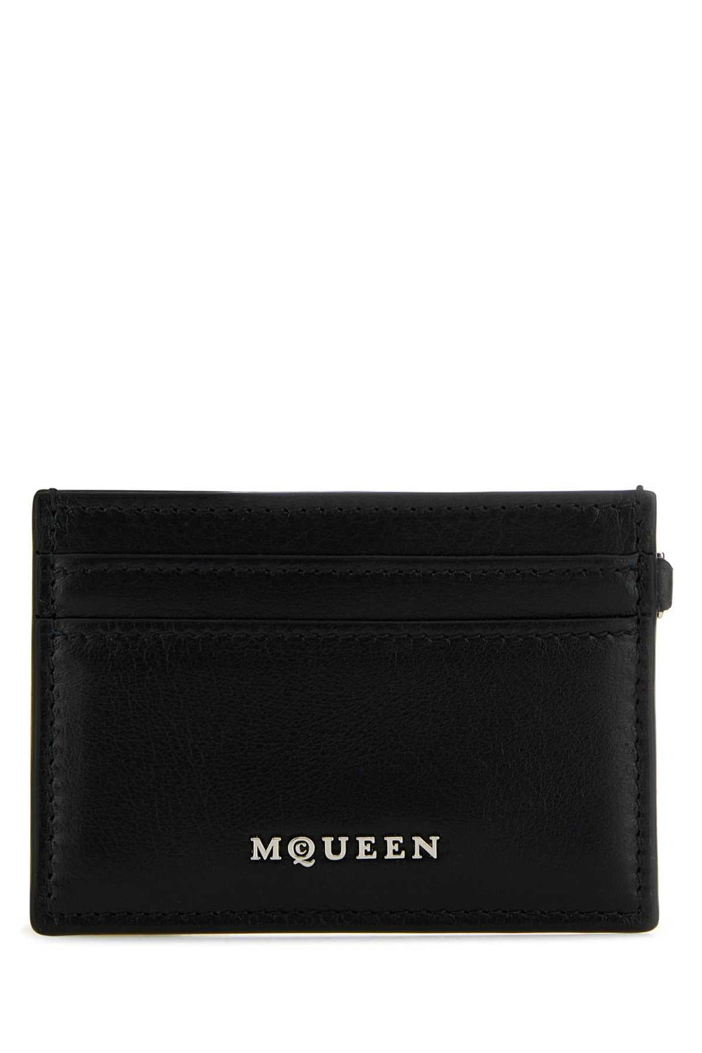 Alexander Mcqueen Women Black Leather Sling Card Holder - EZE Fashion®