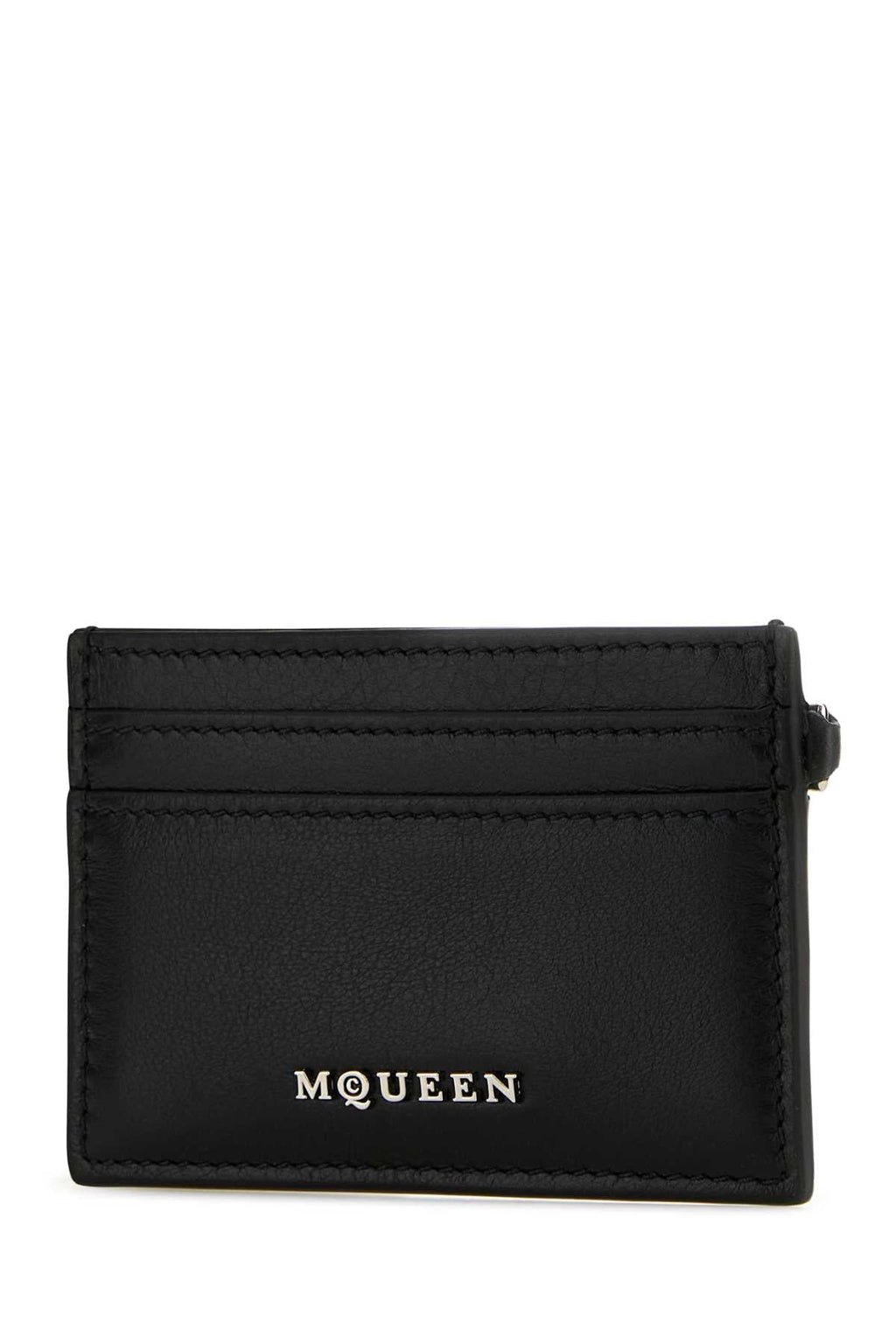 Alexander Mcqueen Women Black Leather Sling Card Holder - EZE Fashion®