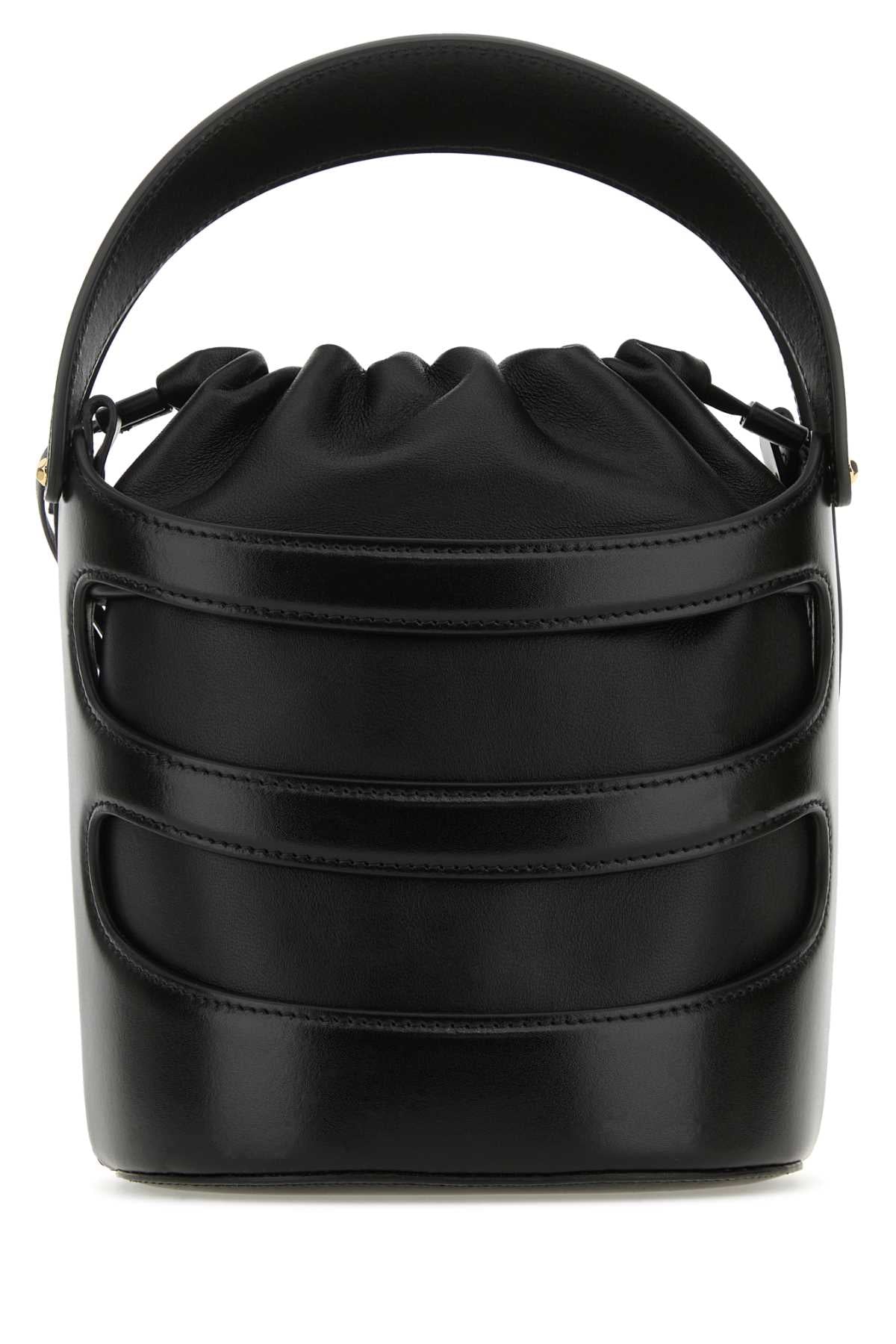 Alexander Mcqueen Women Black Leather The Rise Bucket Bag - EZE Fashion®