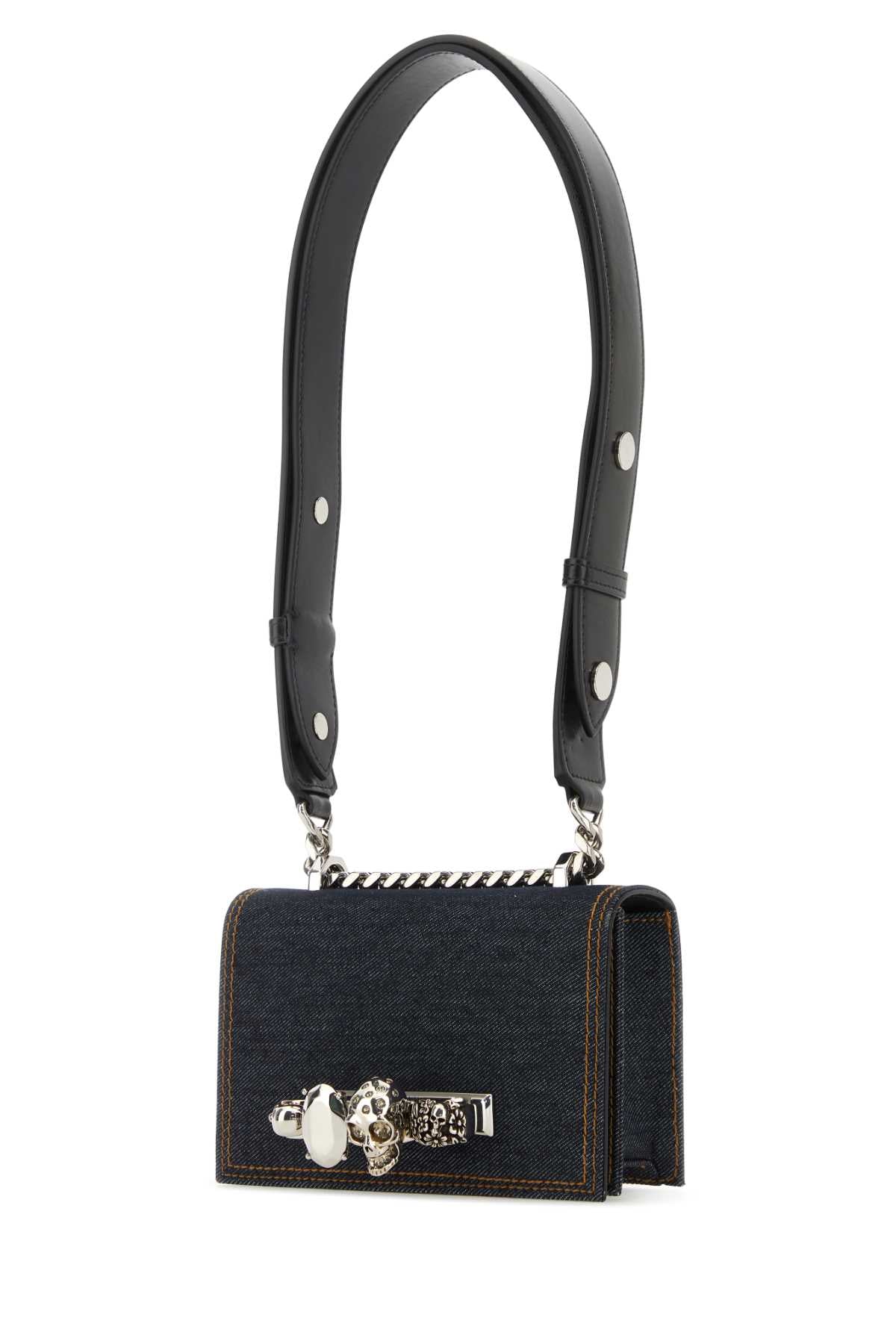 Alexander Mcqueen Women Dark Blue Mini Skull Shoulder Bag - EZE Fashion®