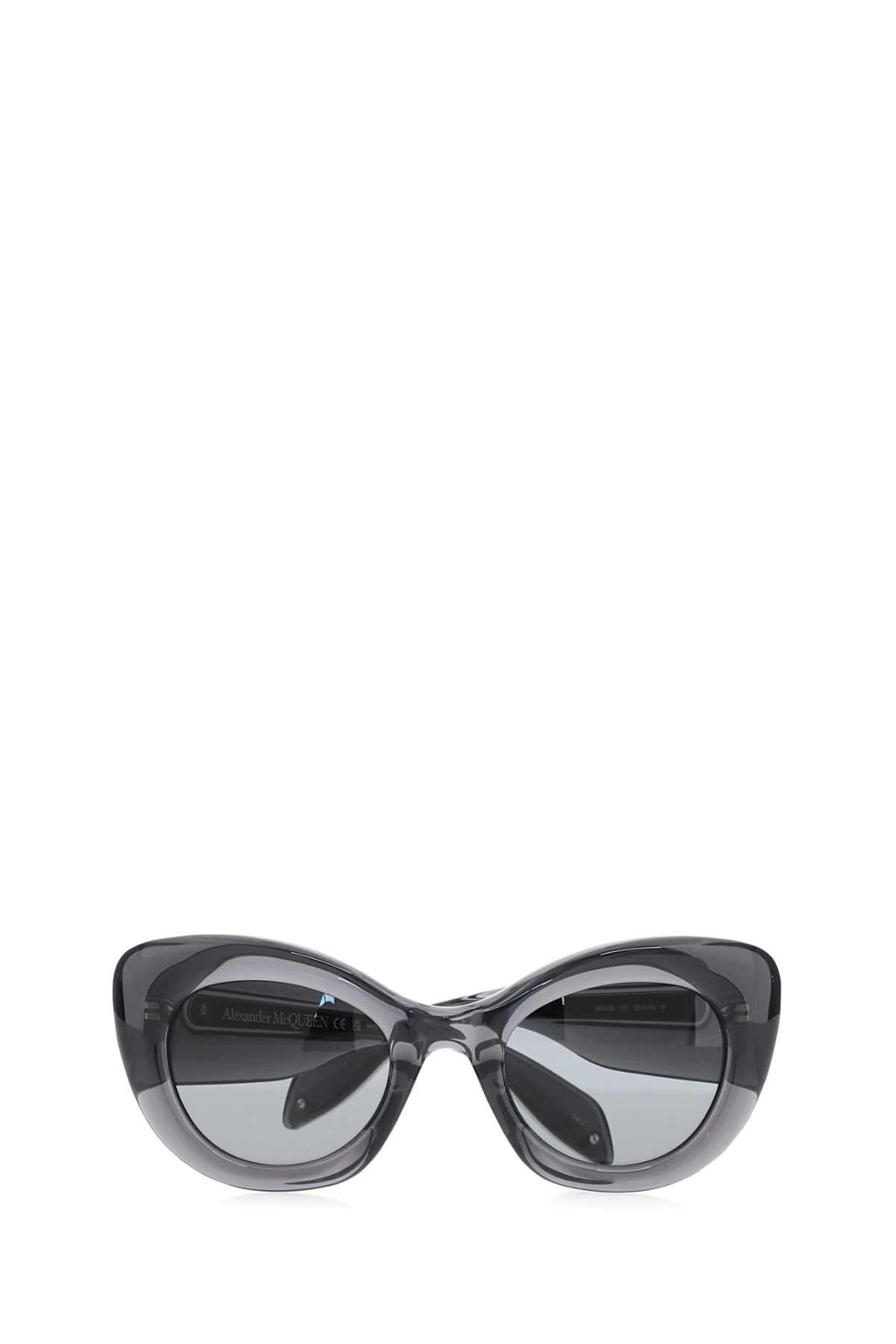 Alexander Mcqueen Women Dark Grey Acetate The Curve Sunglasses - EZE Fashion®