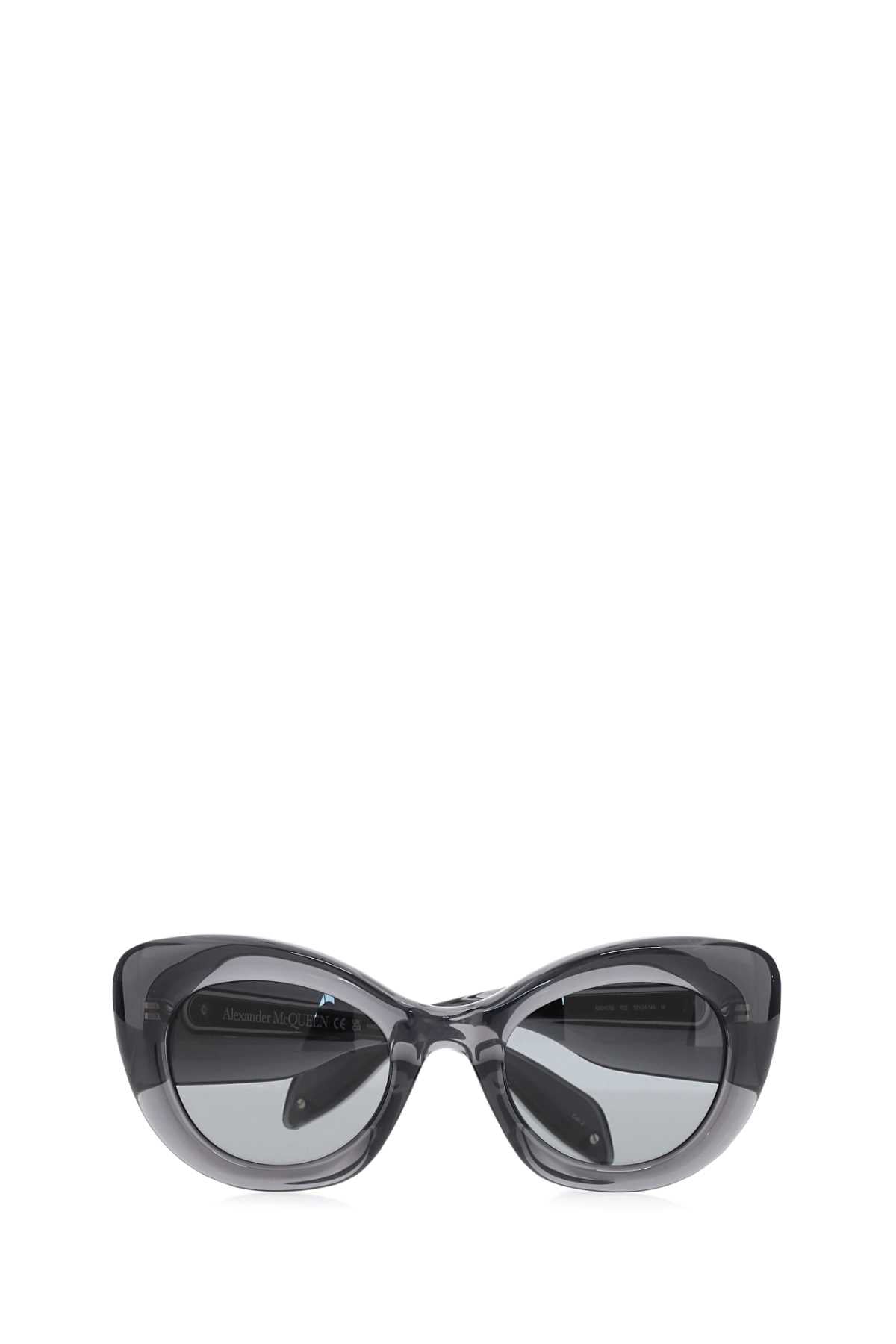 Alexander Mcqueen Women Dark Grey Acetate The Curve Sunglasses - EZE Fashion®
