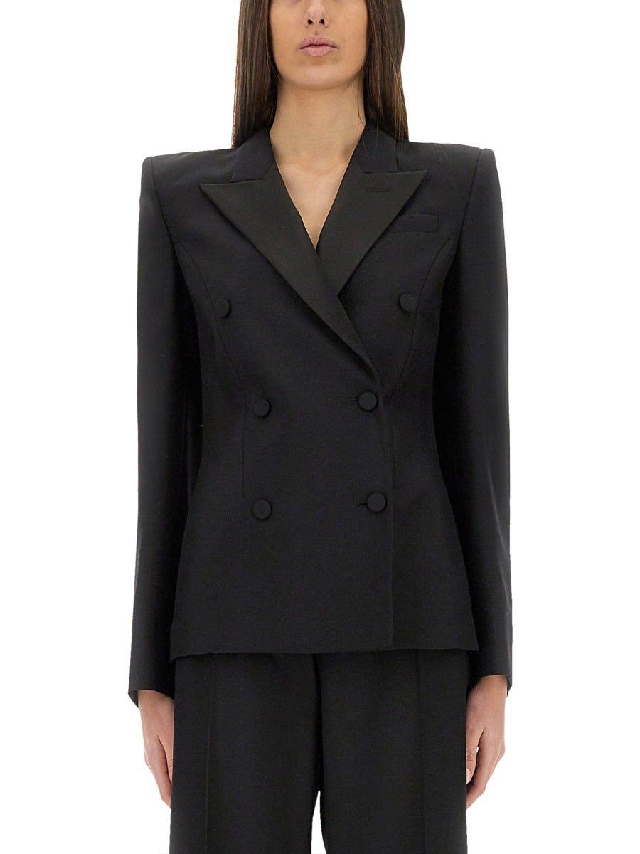 Alexander Mcqueen Women Double - Breasted Jacket With Voluminous Shoulders - EZE Fashion®