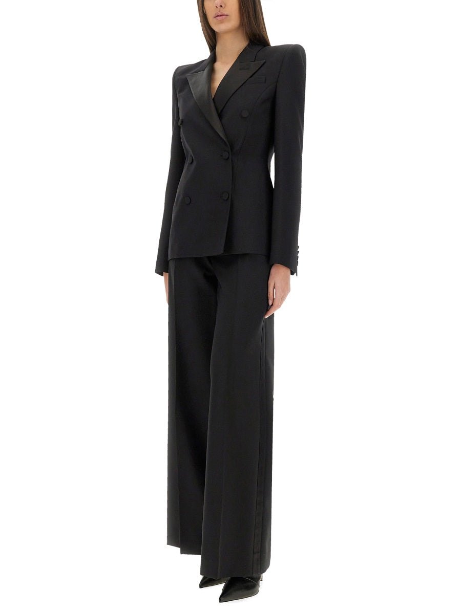 Alexander Mcqueen Women Double - Breasted Jacket With Voluminous Shoulders - EZE Fashion®