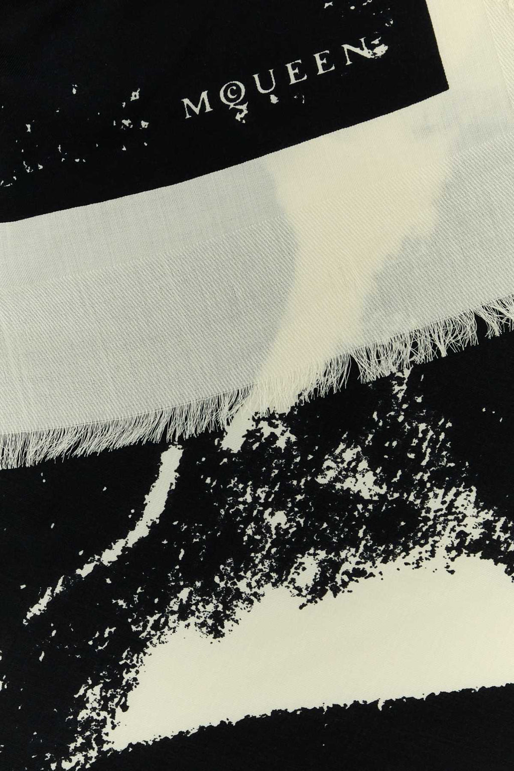 Alexander Mcqueen Women Ivory Silk Blend Scarf - EZE Fashion®