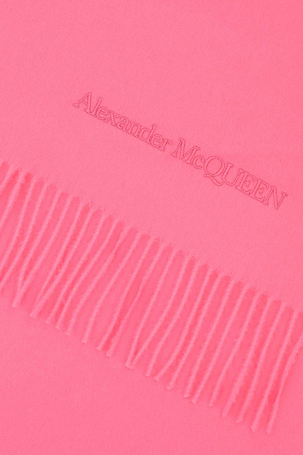 Alexander Mcqueen Women Pink Cashmere Blend Scarf - EZE Fashion®