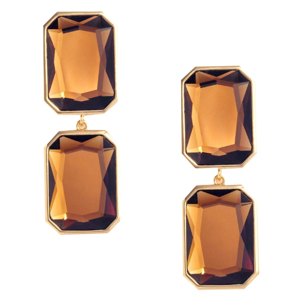 Self Portrait Women Amber Tiered Earrings