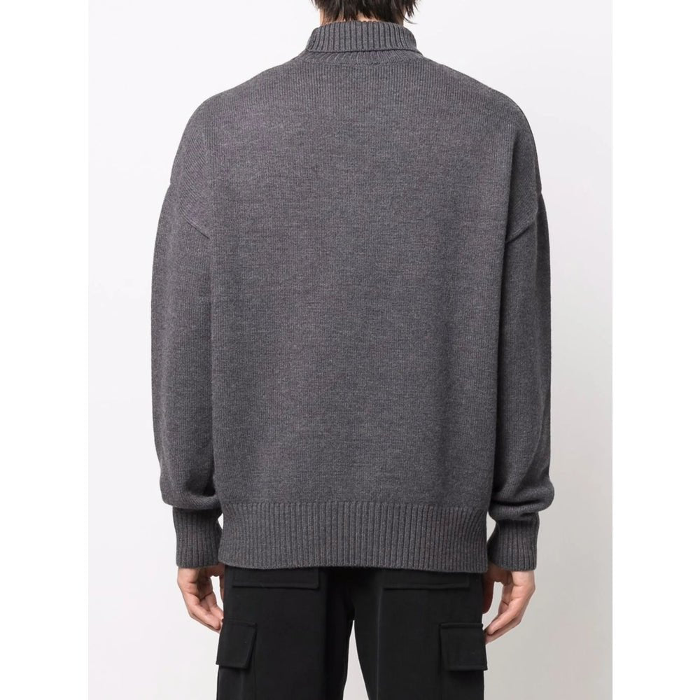 Ami Paris Grey Knitwear - Jumpers Women - EZE Fashion®