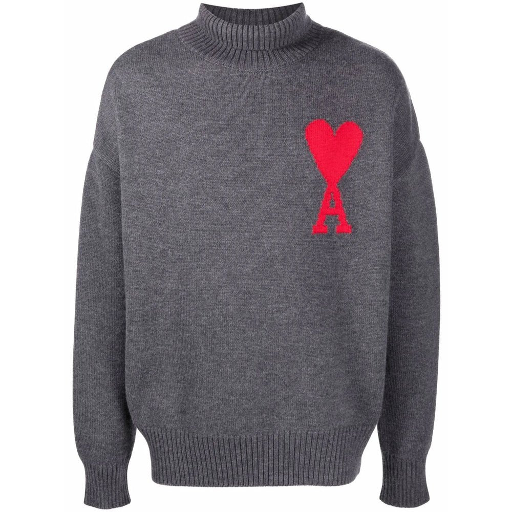 Ami Paris Grey Knitwear - Jumpers Women - EZE Fashion®