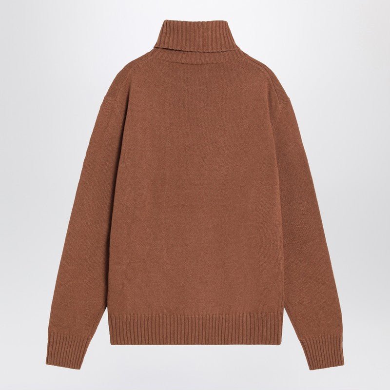 Ami Paris Hazelnut Ami De Coeur Turtleneck Sweater Men - EZE Fashion®