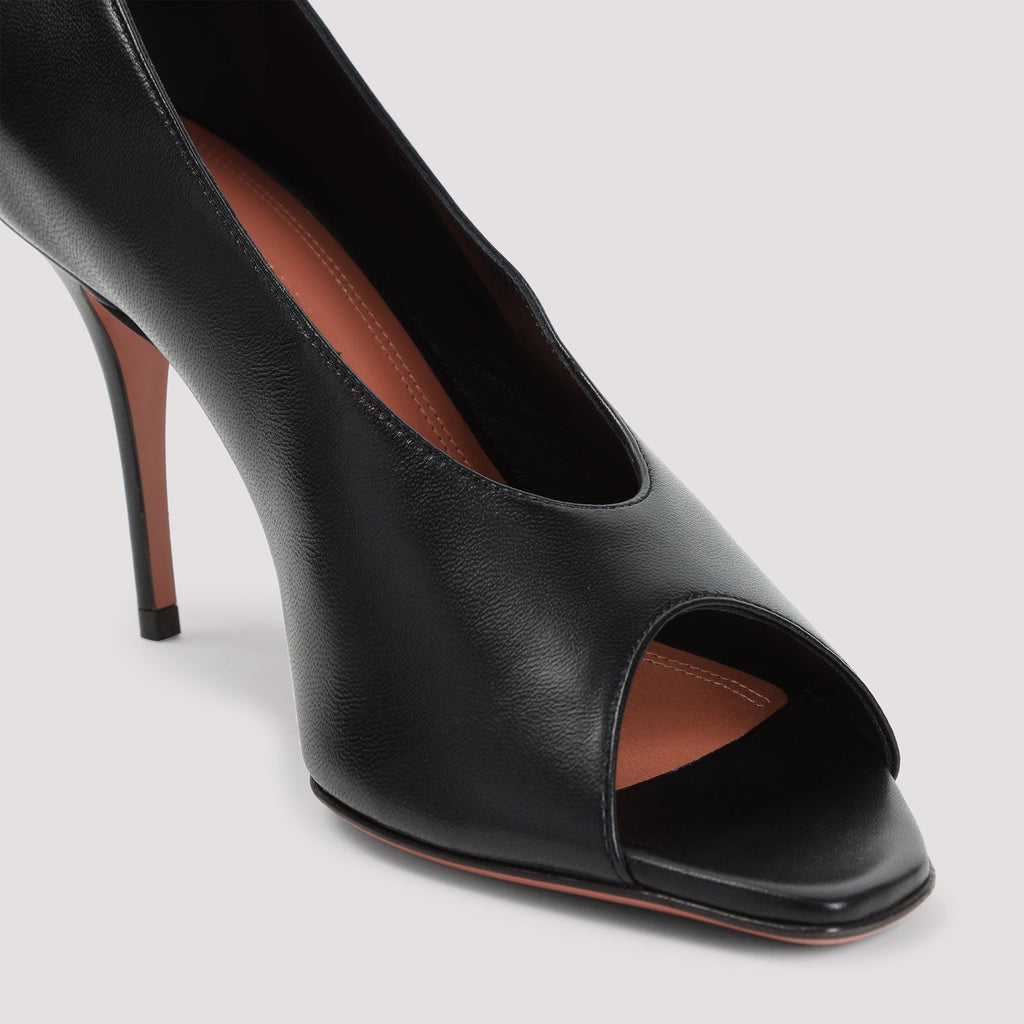 Amina Muaddi Julianne 90 Peep Toe Nappa Pumps Women - EZE Fashion®