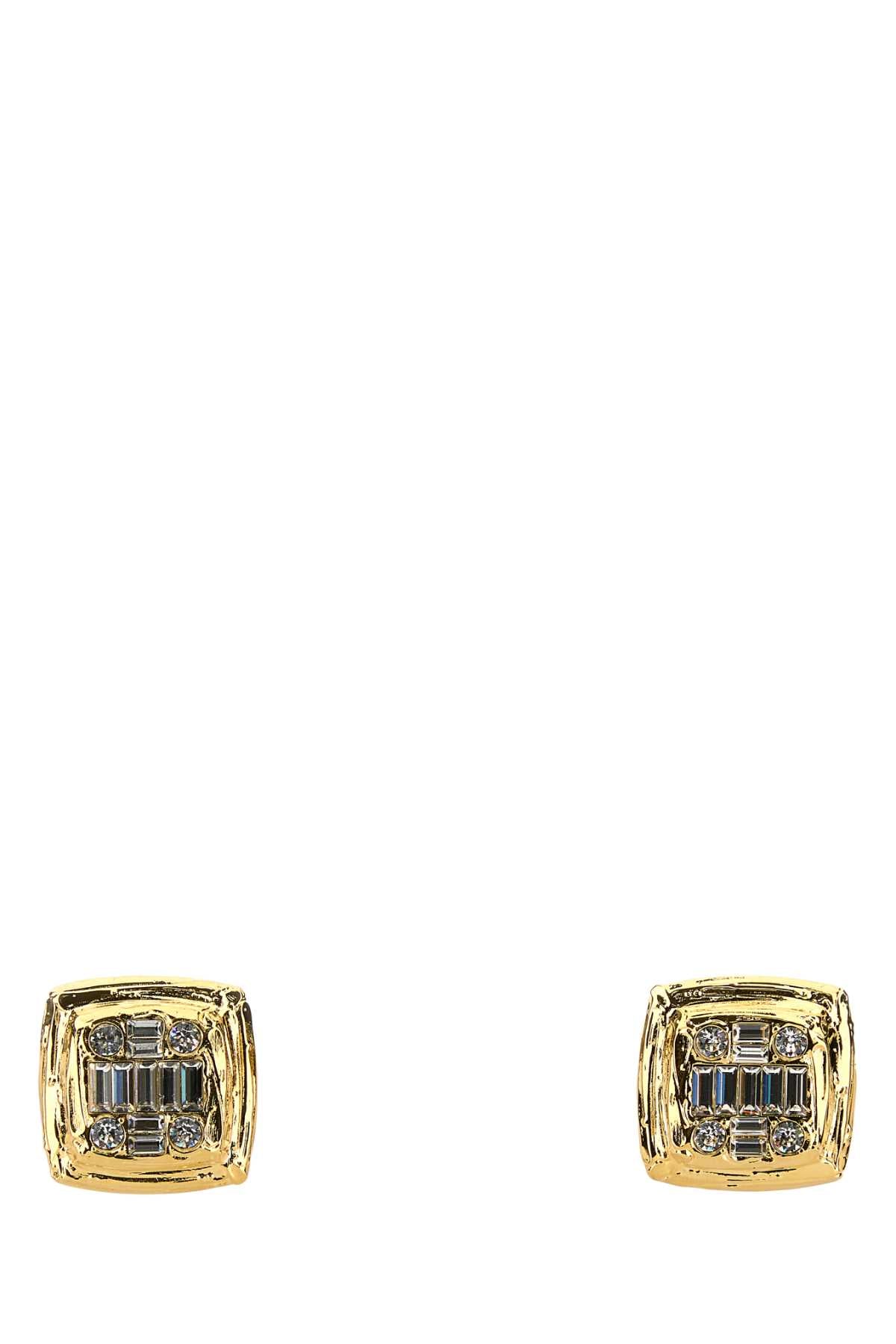 Amina Muaddi Women Embellished Metal Jeanne Earrings - EZE Fashion®