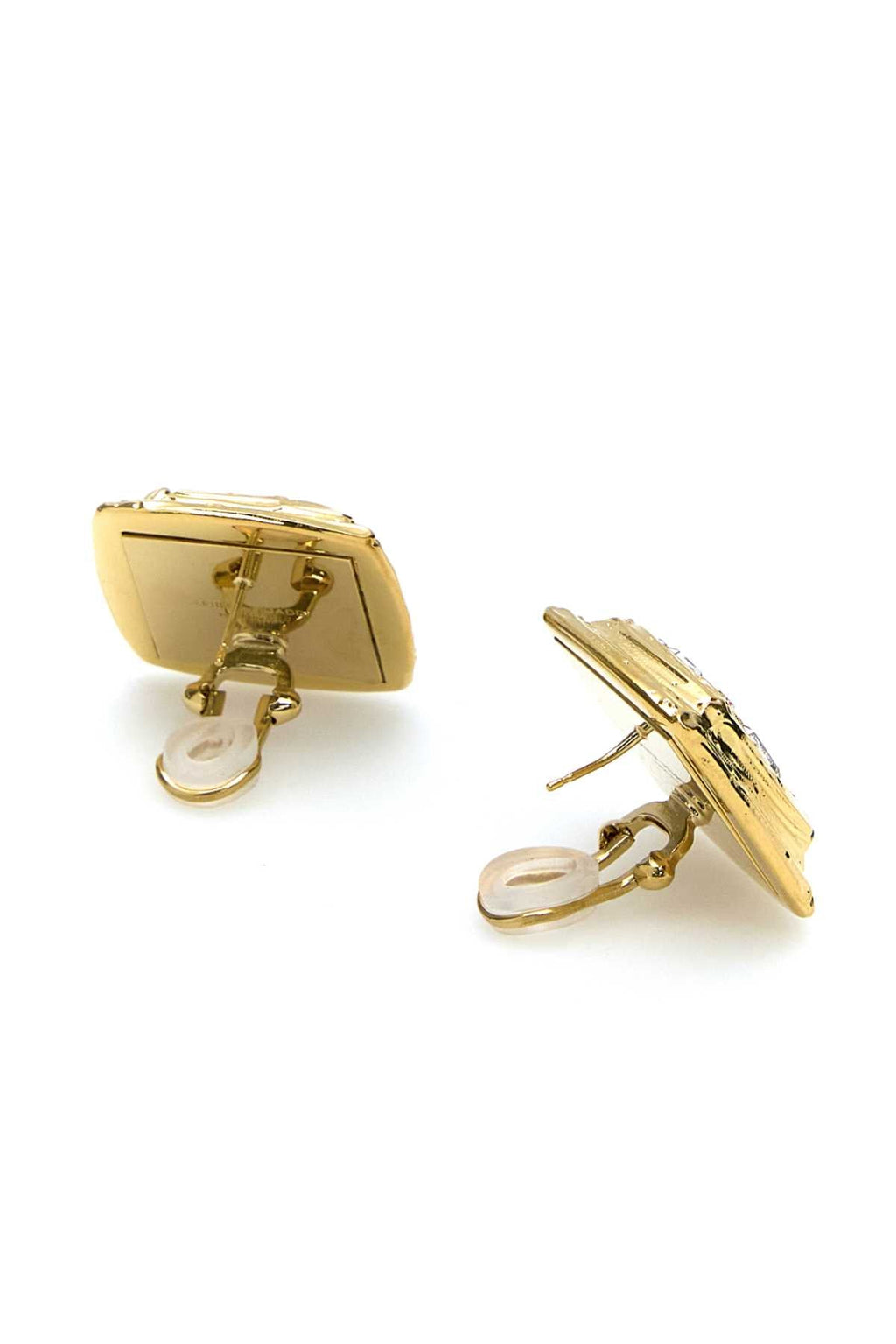 Amina Muaddi Women Embellished Metal Jeanne Earrings - EZE Fashion®