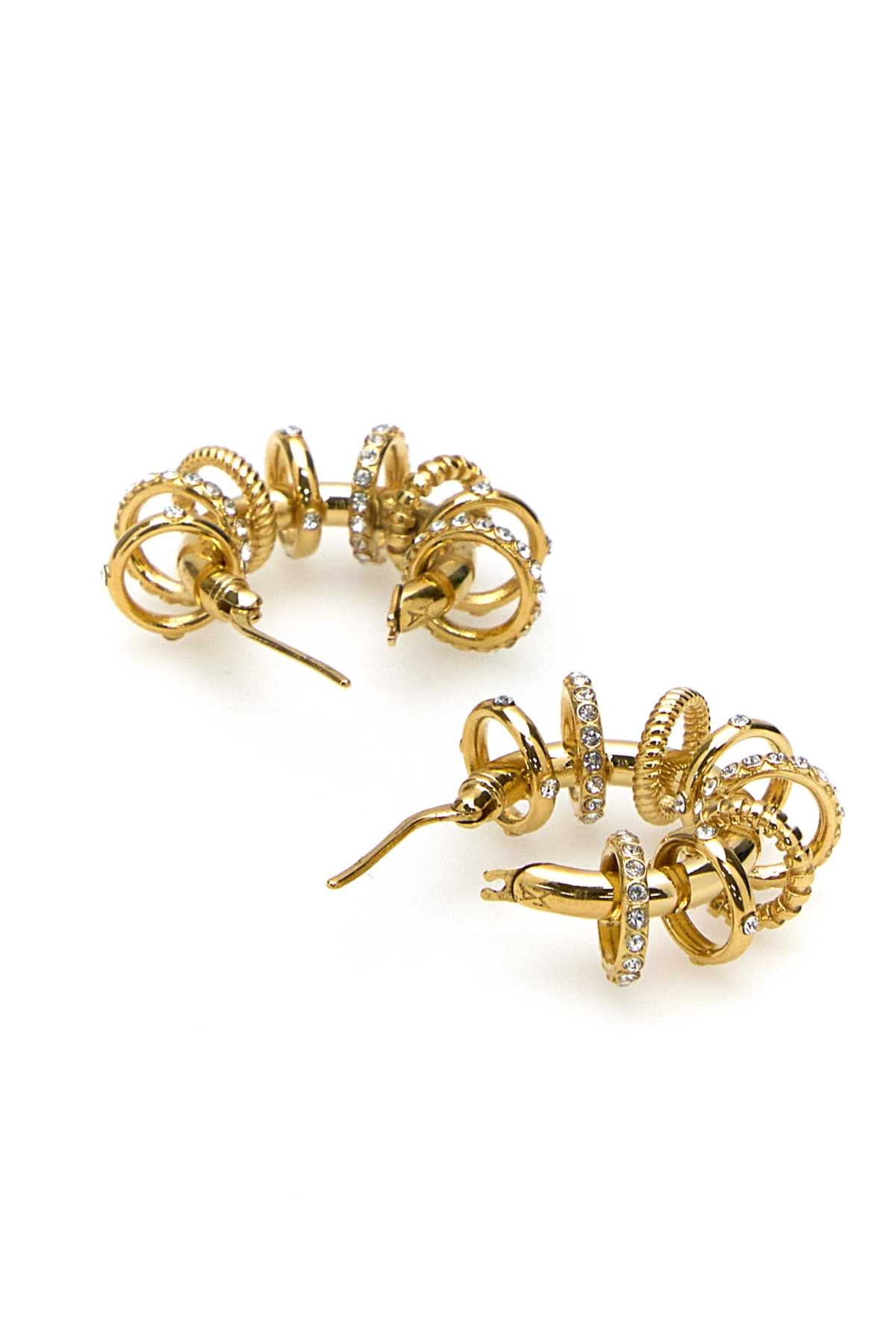 Amina Muaddi Women Gold Metal Multiring Earrings - EZE Fashion®