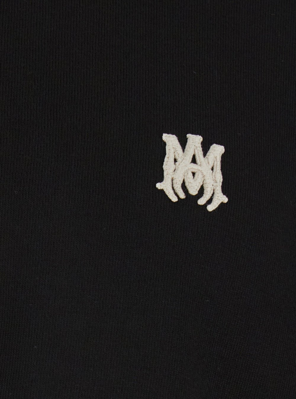 Amiri Men Black Crewneck T-Shirt With Logo Embroidery On The Front In Cotton Man - EZE Fashion®