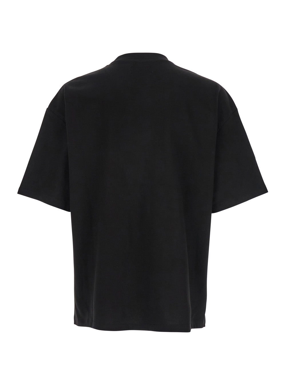Amiri Men Black Crewneck T-Shirt With Logo Embroidery On The Front In Cotton Man - EZE Fashion®