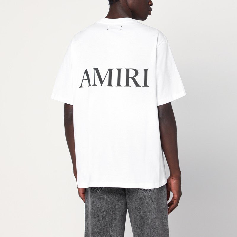 Amiri White Cotton T-Shirt With Logo Men - EZE Fashion®