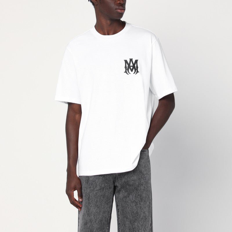 Amiri White Cotton T-Shirt With Logo Men - EZE Fashion®